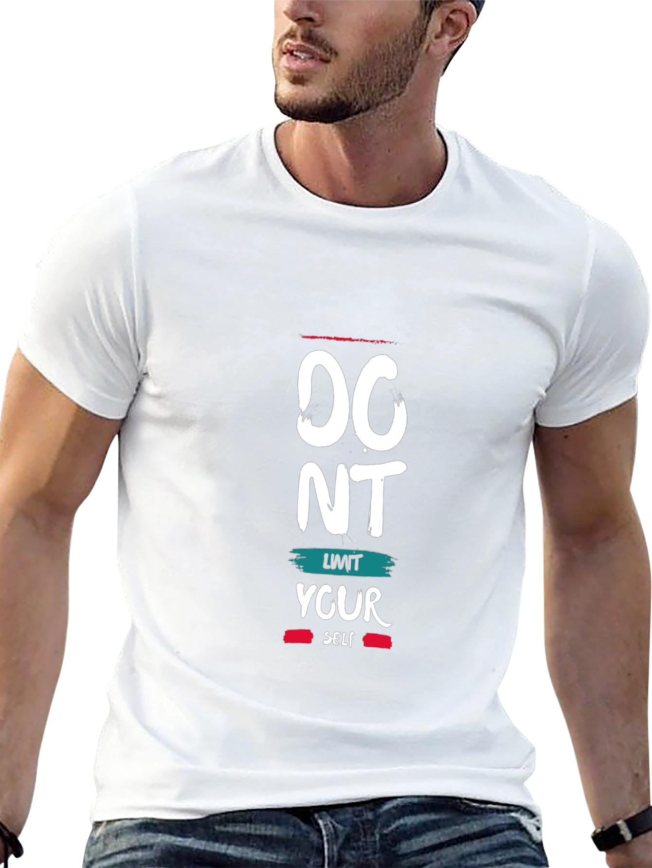 Inspirational Graphic Print Tee - Dont Limit Yourself