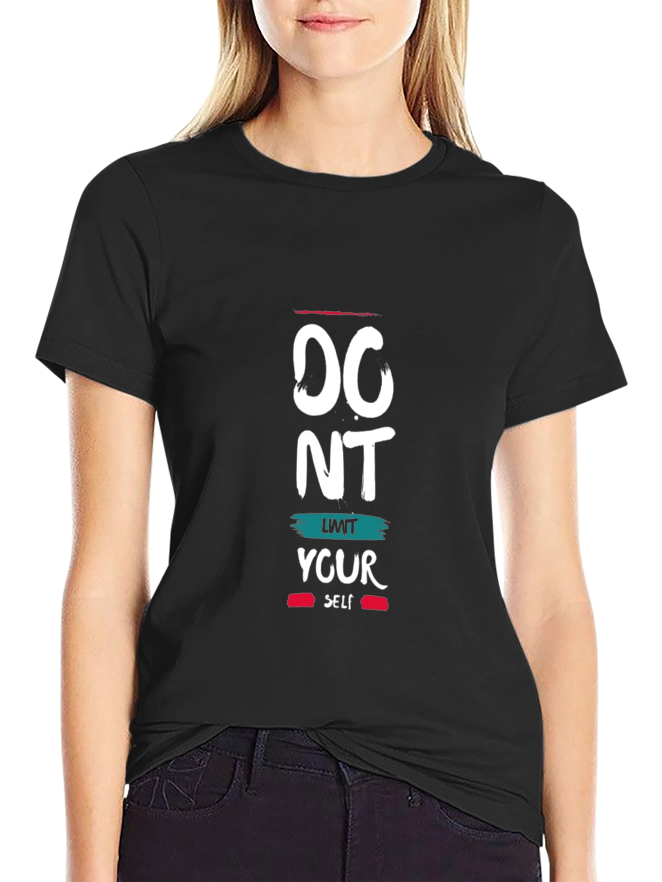 Inspirational Graphic Print Tee - Dont Limit Yourself