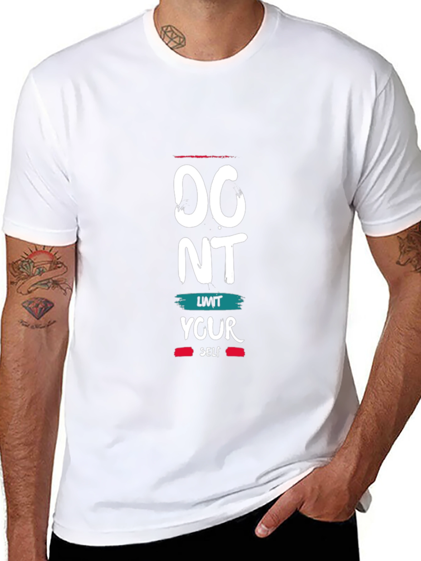 Inspirational Graphic Print Tee - Dont Limit Yourself