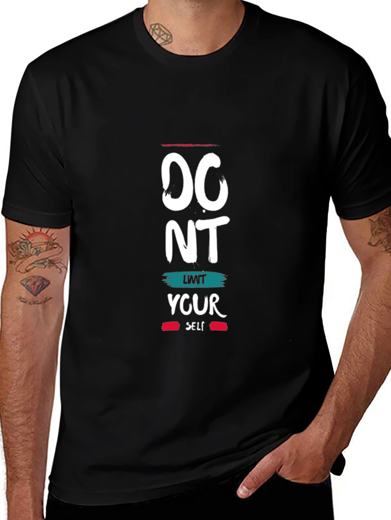 Inspirational Graphic Print Tee - Dont Limit Yourself