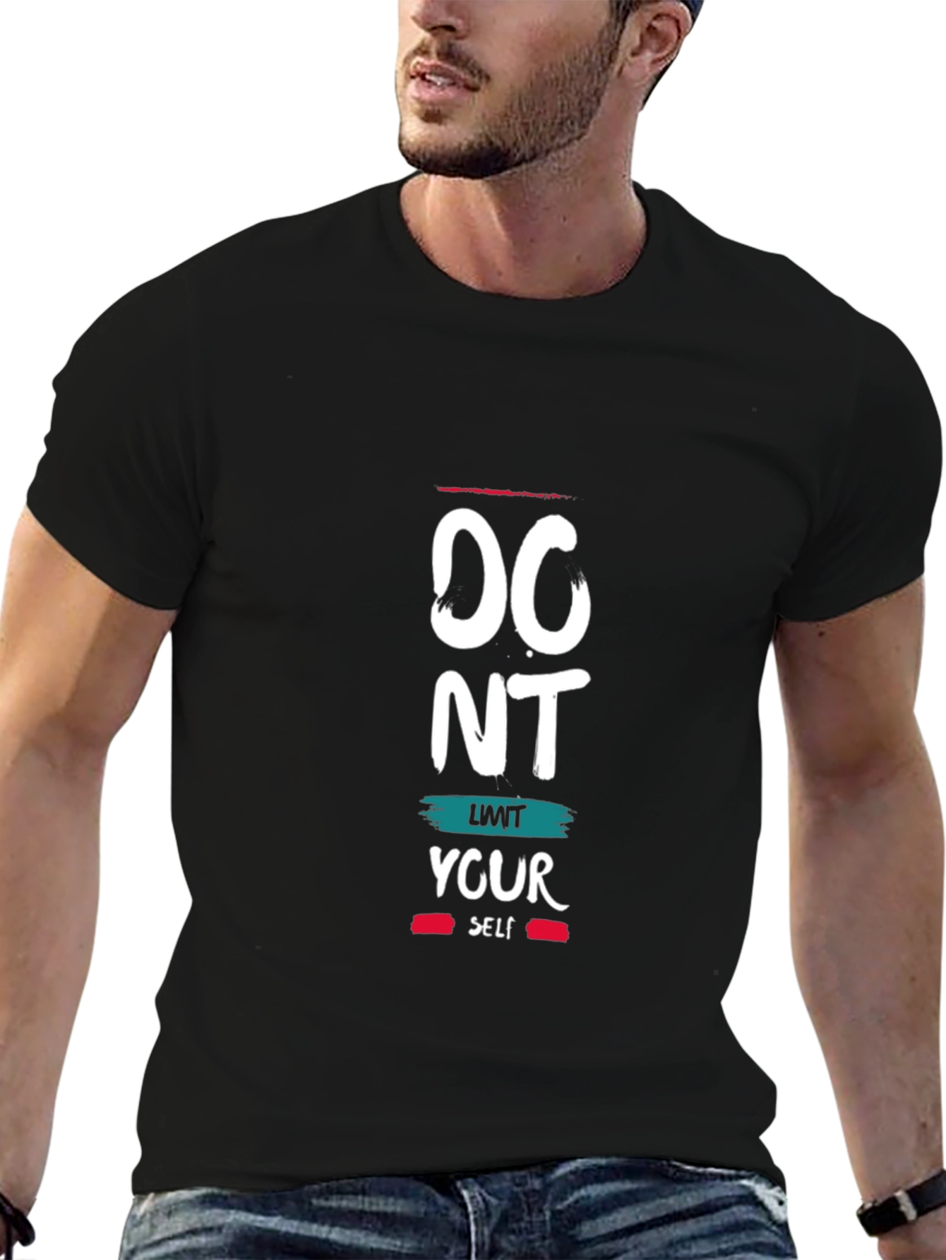 Inspirational Graphic Print Tee - Dont Limit Yourself