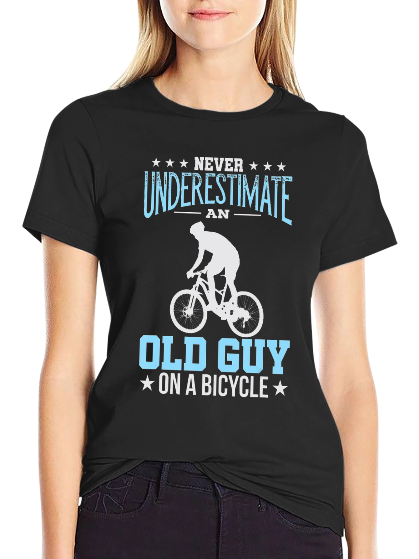 Funny Old Guy On A Bicycle T-Shirt