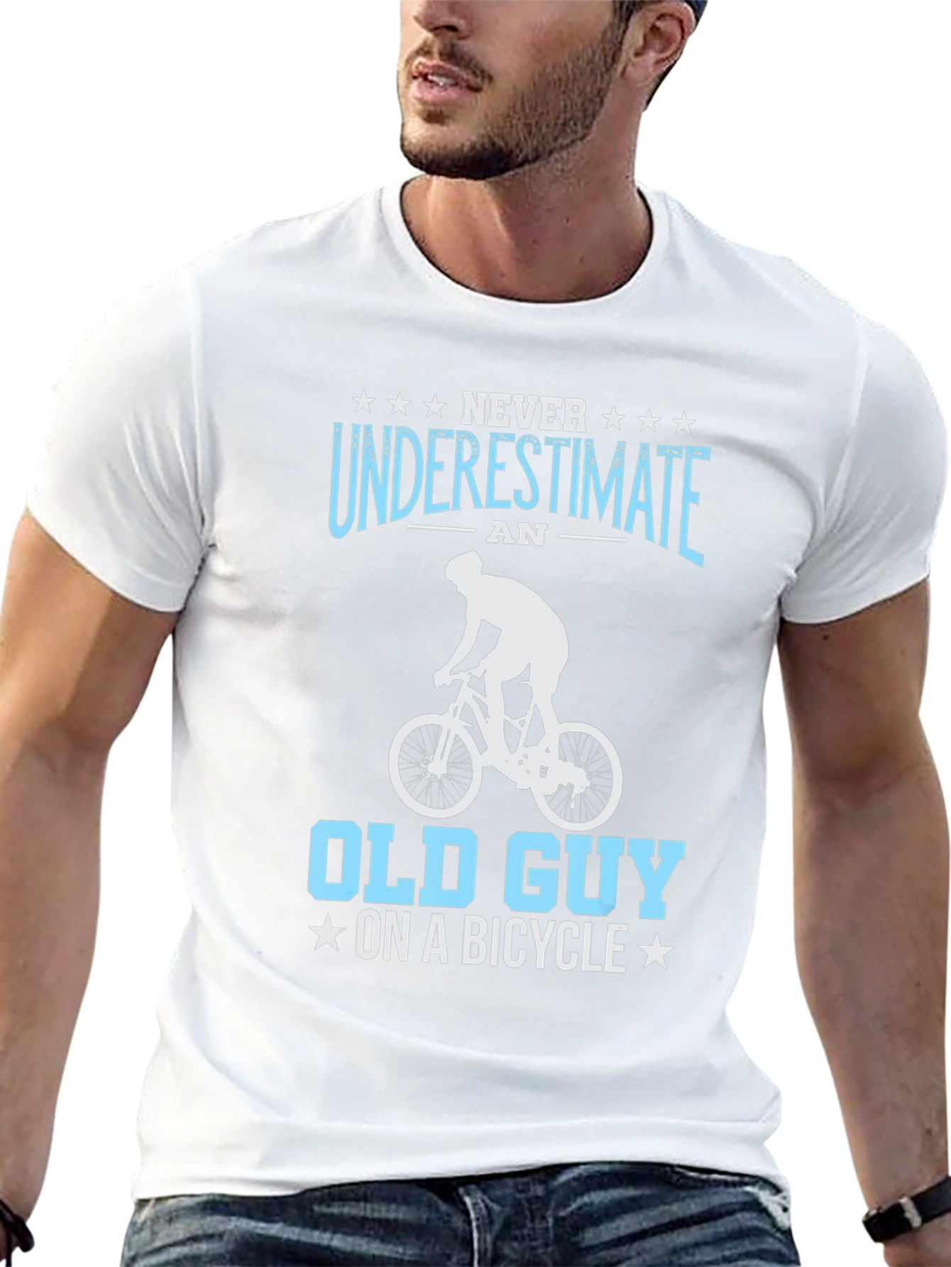 Funny Old Guy On A Bicycle T-Shirt