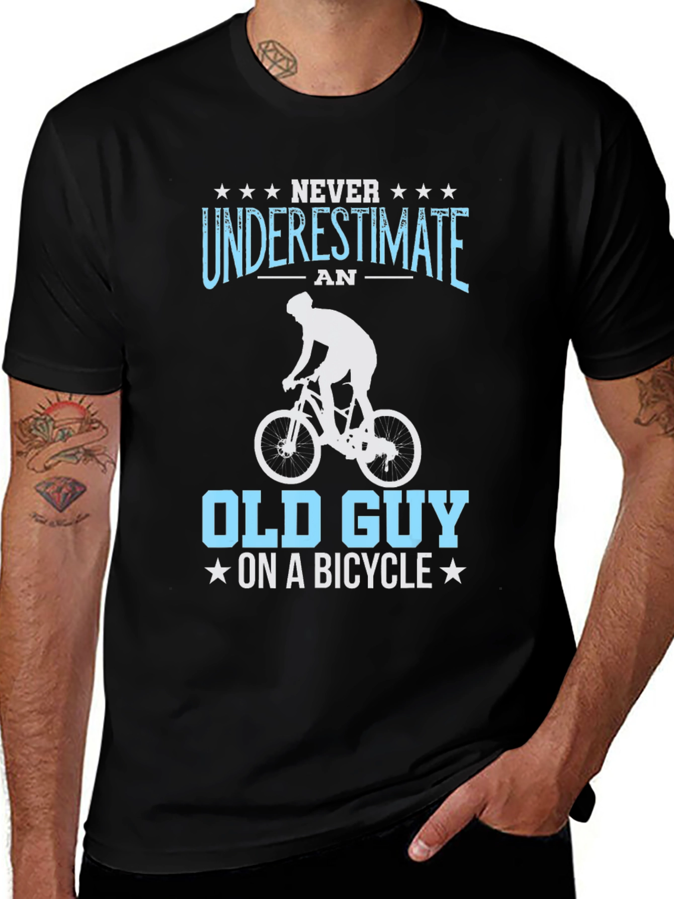 Funny Old Guy On A Bicycle T-Shirt