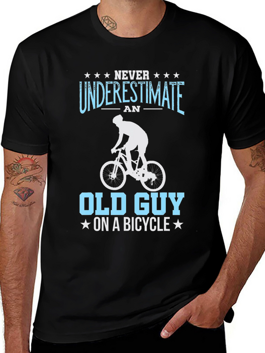 Funny Old Guy On A Bicycle T-Shirt