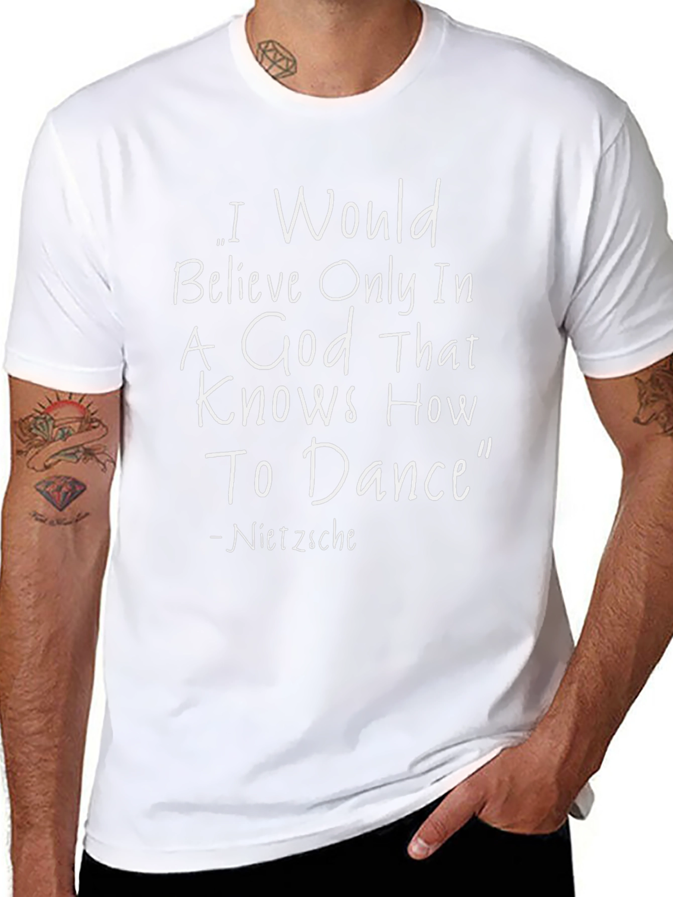 Nietzsche Quote Black T-Shirt
