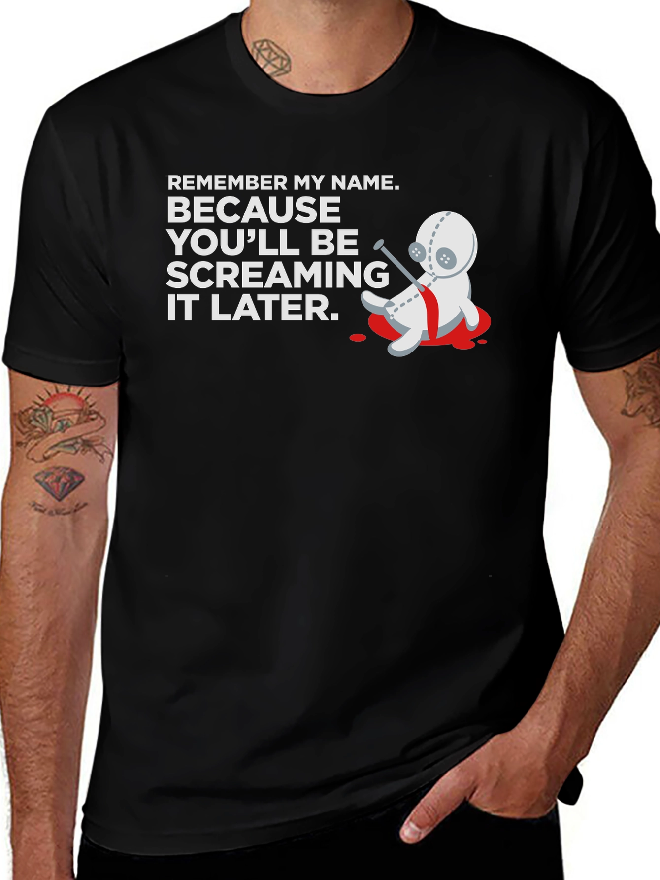Remember My Name T-Shirt - Voodoo Doll Graphic Tee