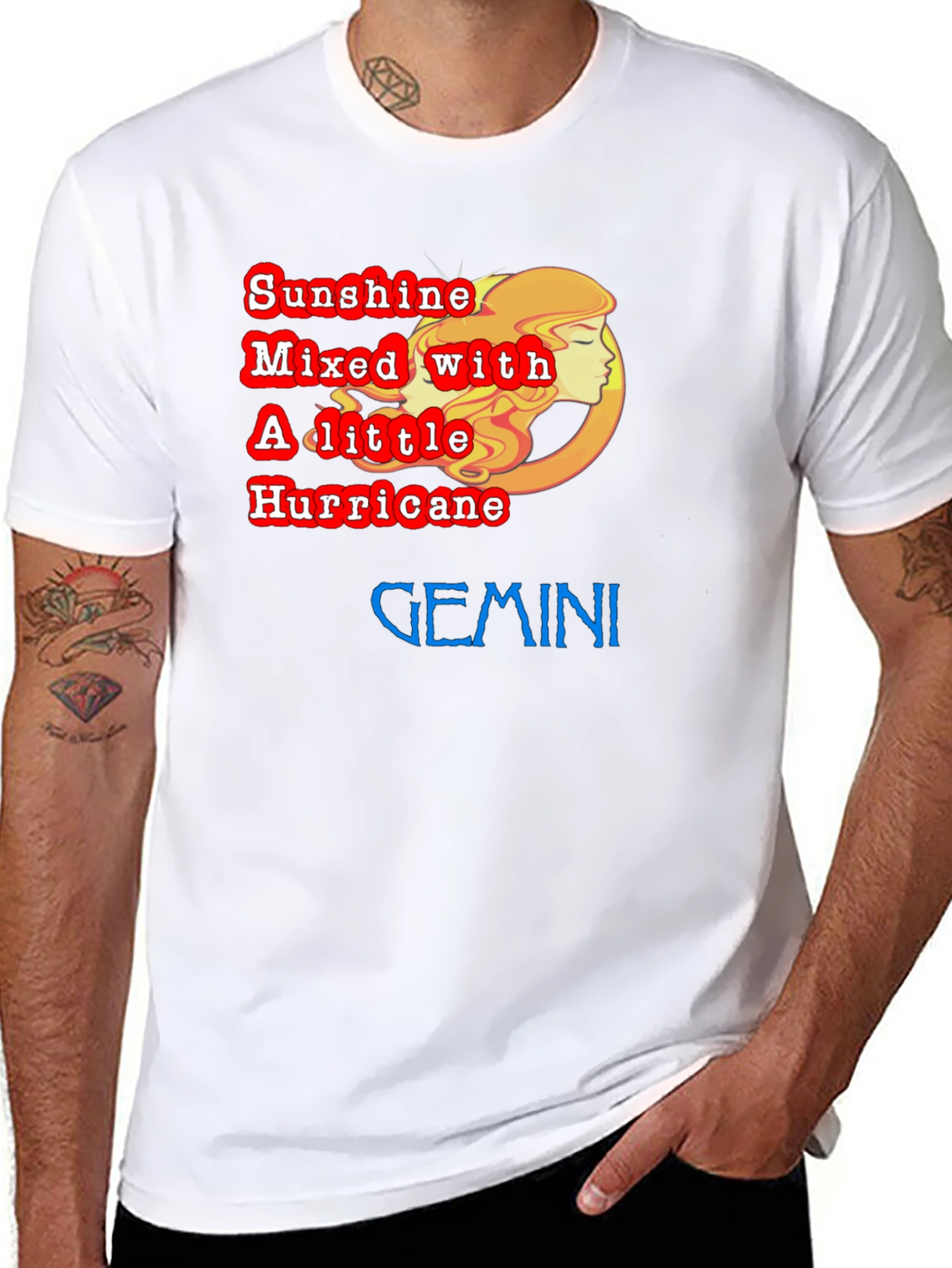 Gemini Zodiac T-Shirt - Sunshine & Hurricane