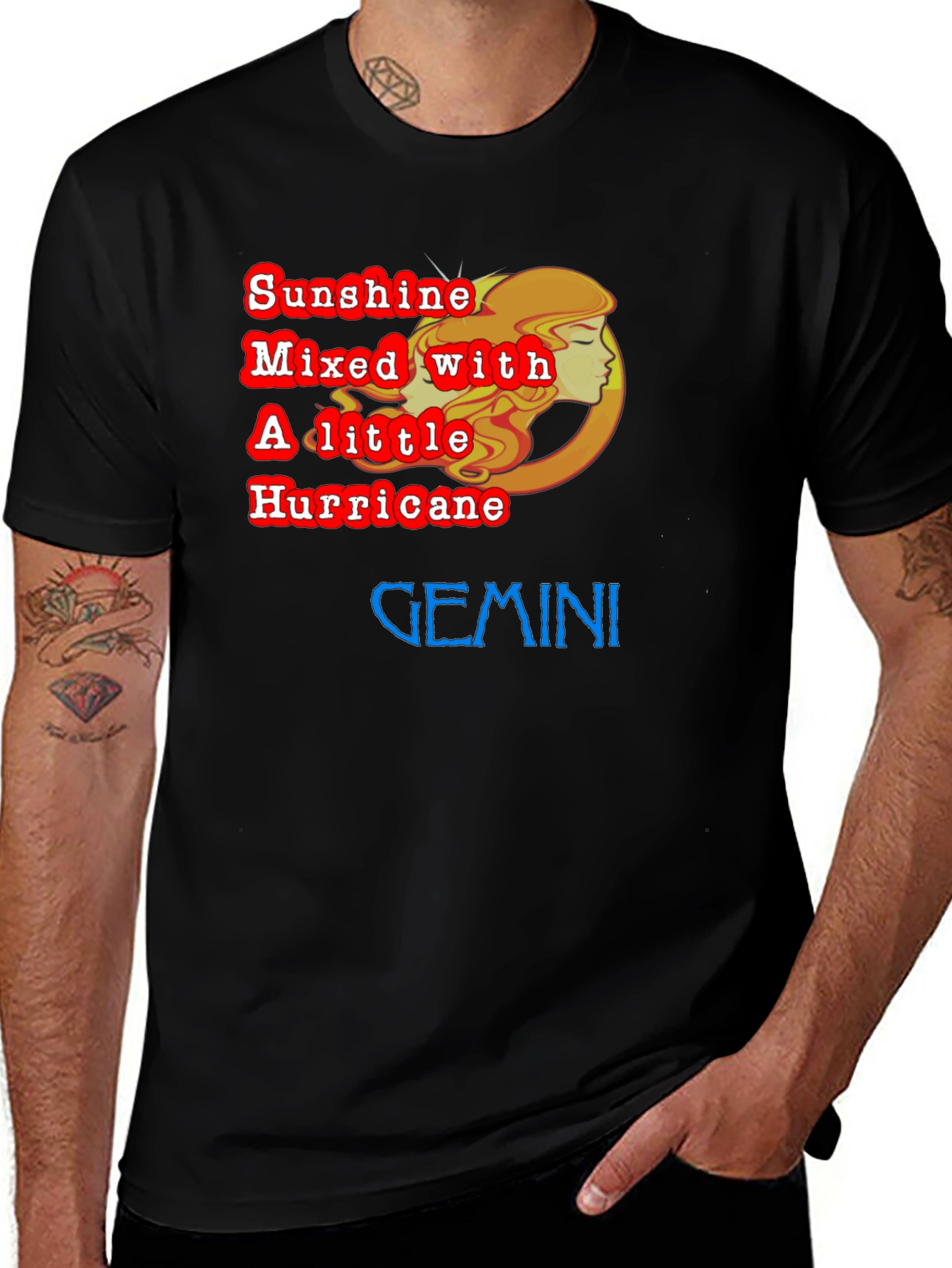 Gemini Zodiac T-Shirt - Sunshine & Hurricane