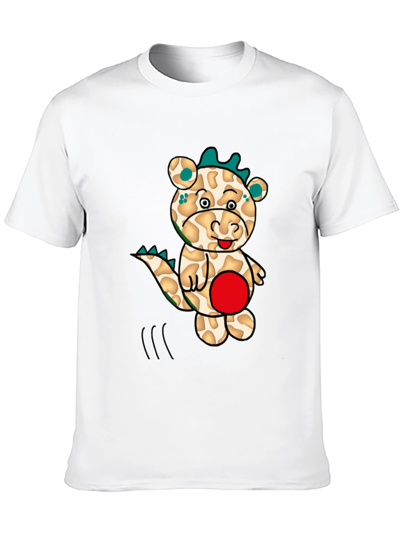 Cartoon Dragon Graphic Tee - Mens Black T-Shirt