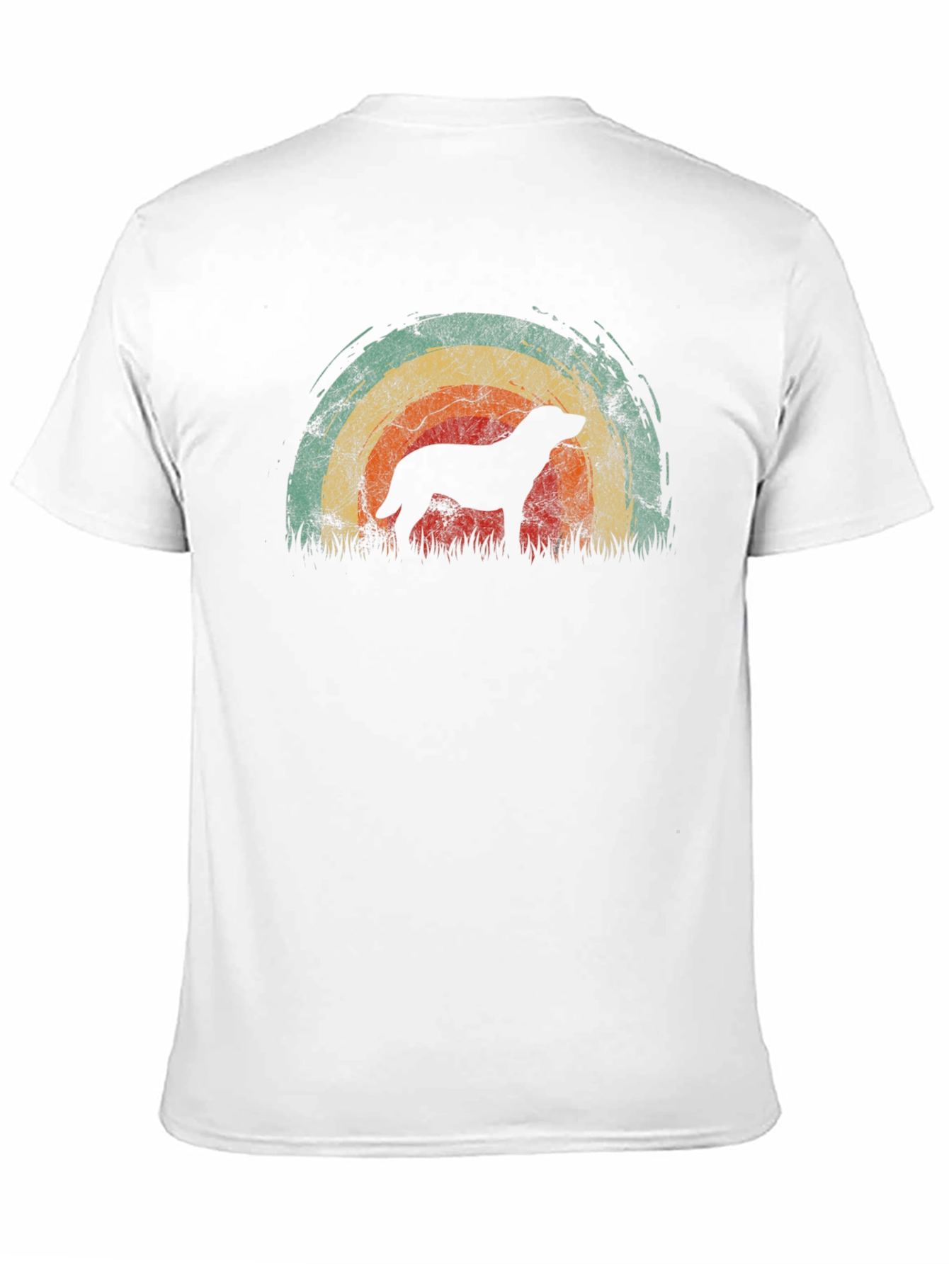 Retro Dog Silhouette Graphic T-Shirt