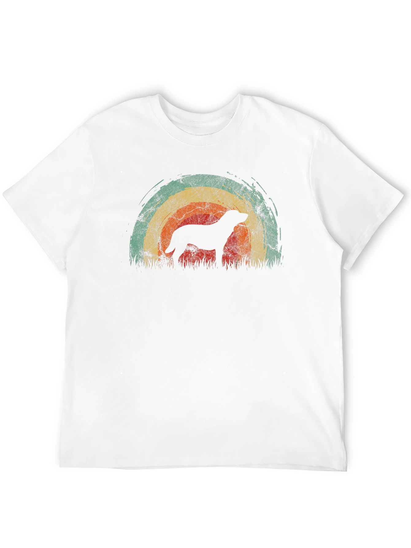 Retro Dog Silhouette Graphic T-Shirt