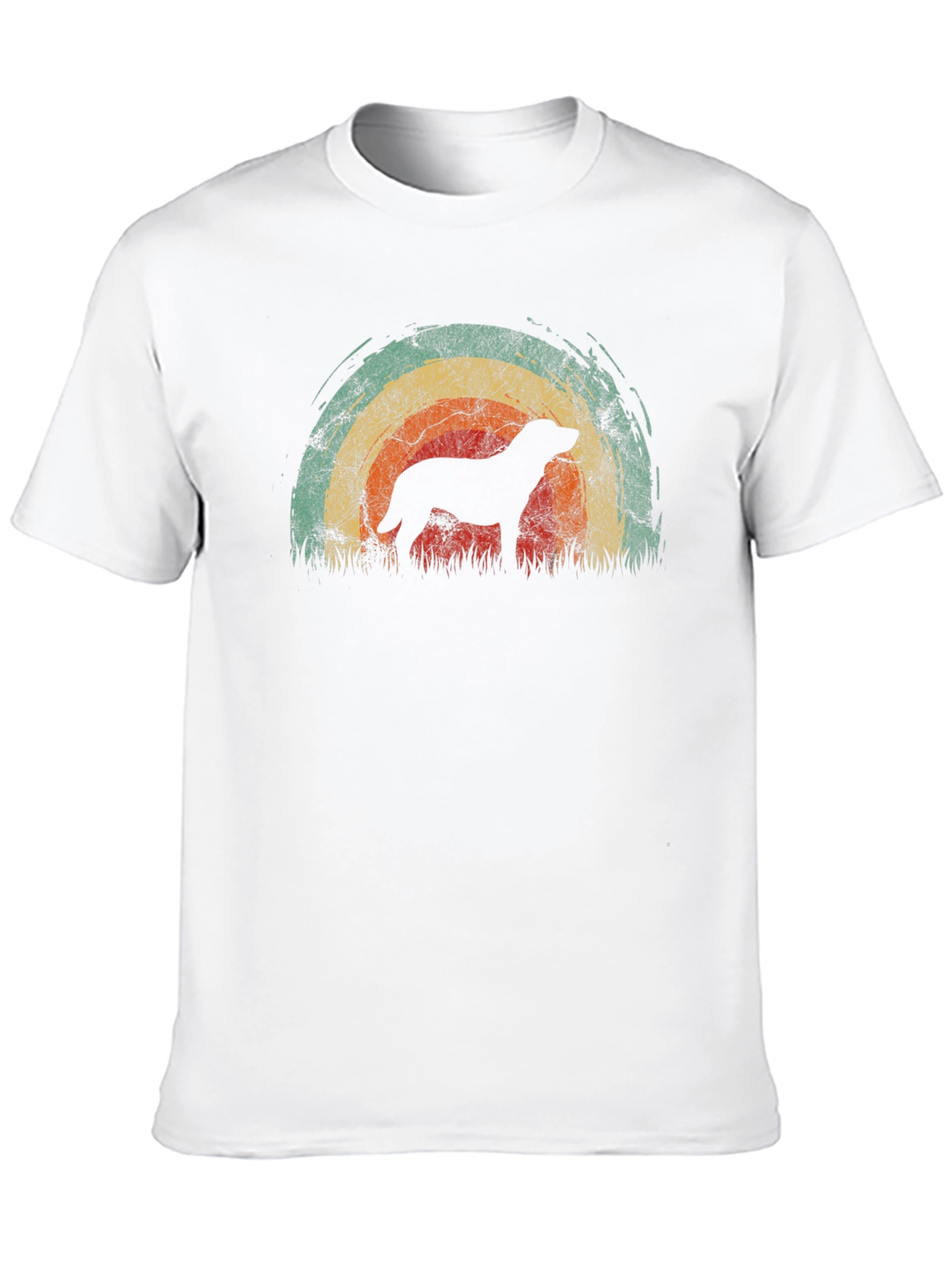 Retro Dog Silhouette Graphic T-Shirt