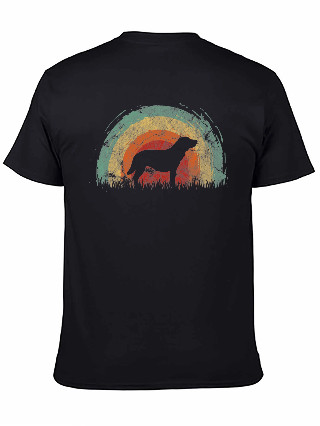 Retro Dog Silhouette Graphic T-Shirt