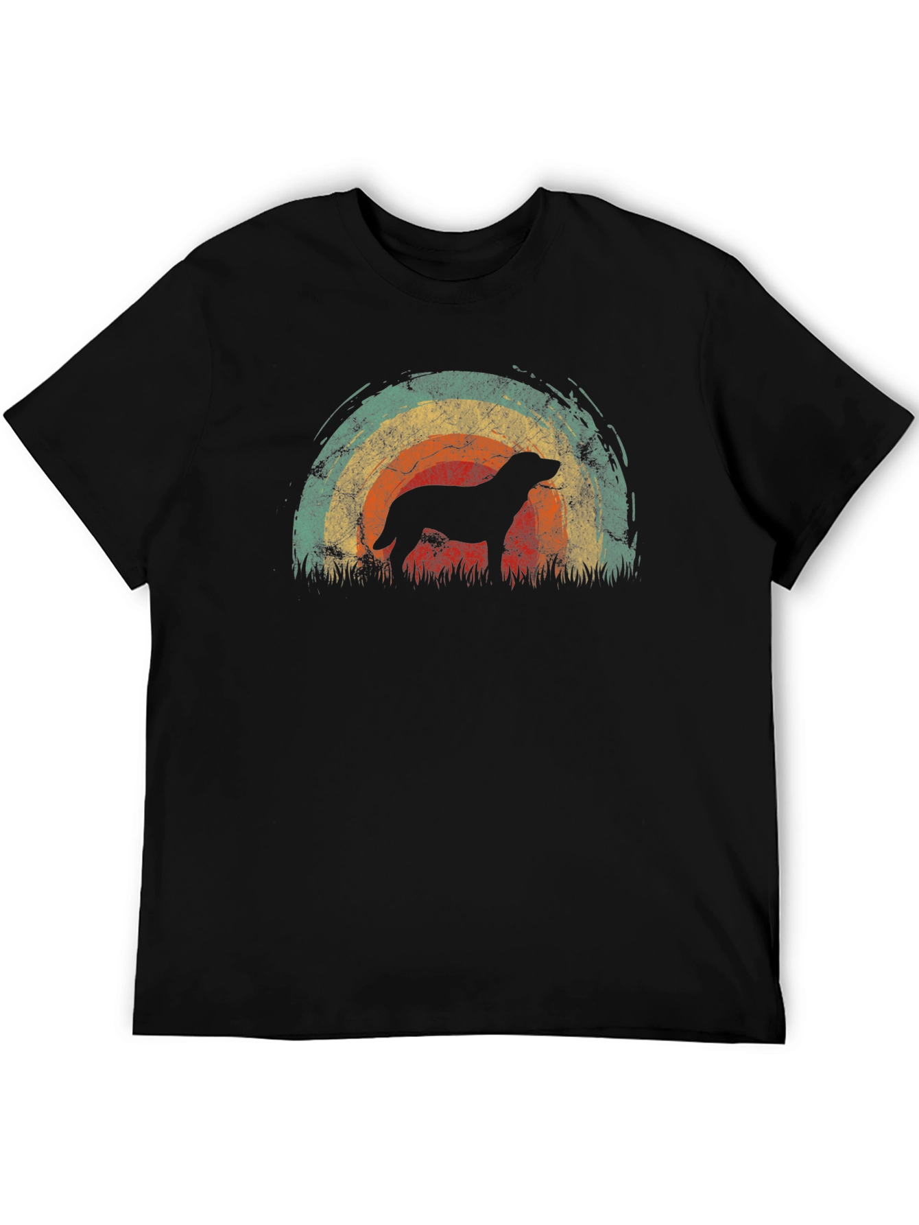 Retro Dog Silhouette Graphic T-Shirt