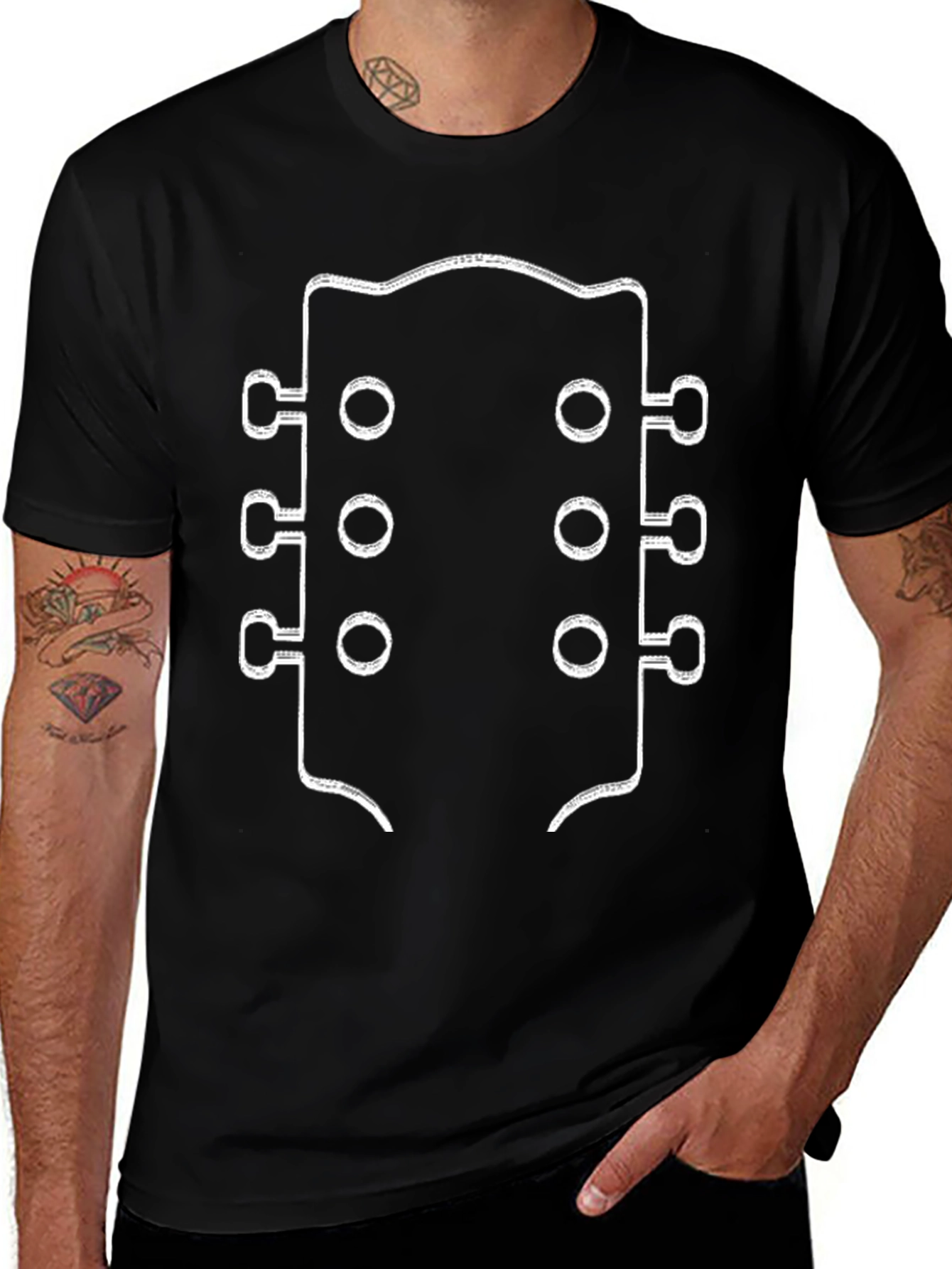 Guitar Headstock Graphic T-Shirt