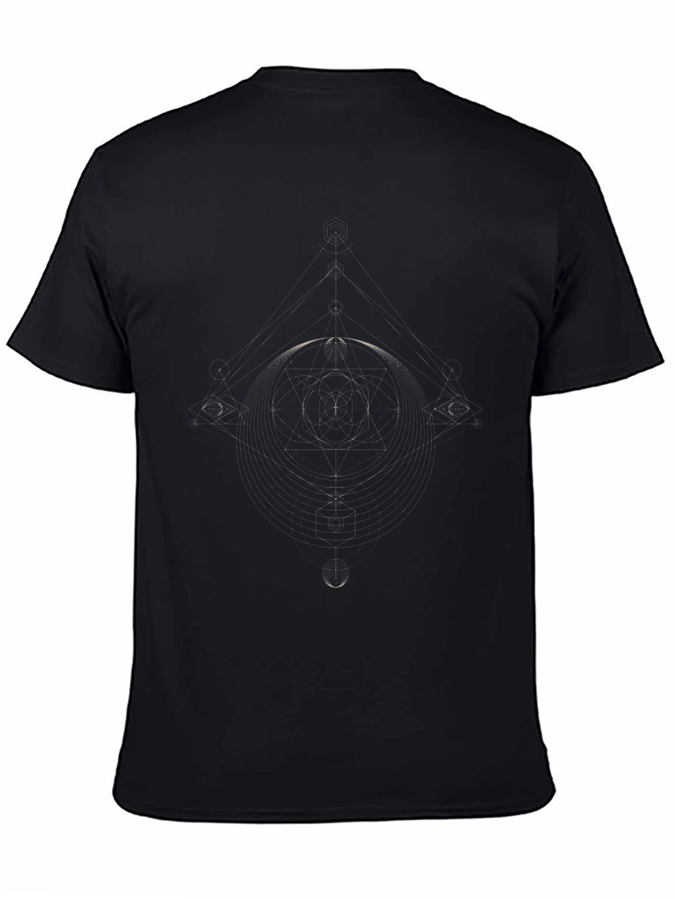 Geometric Graphic Black Tee | Modern Casual Style