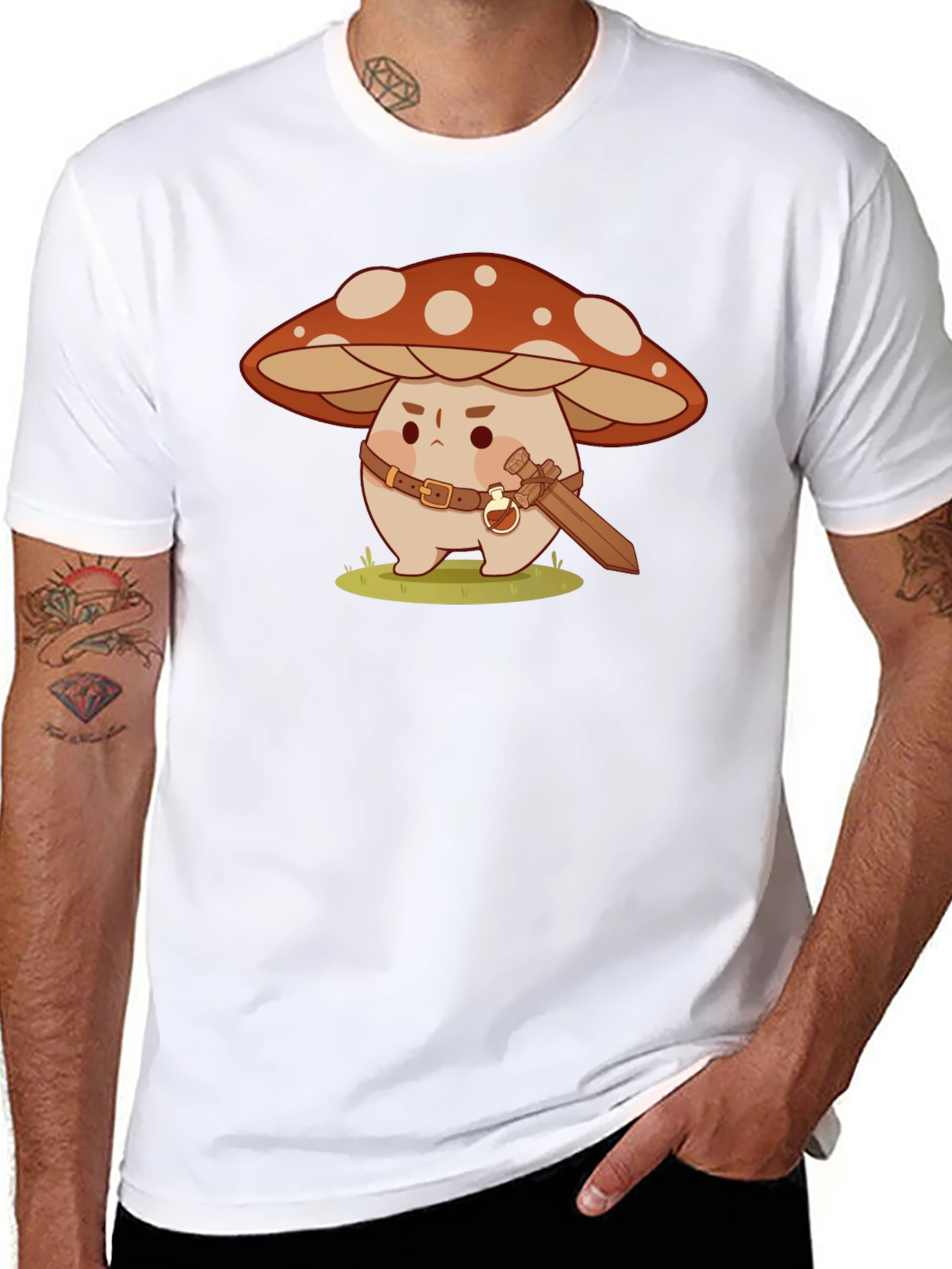 Mushroom Warrior Graphic T-Shirt