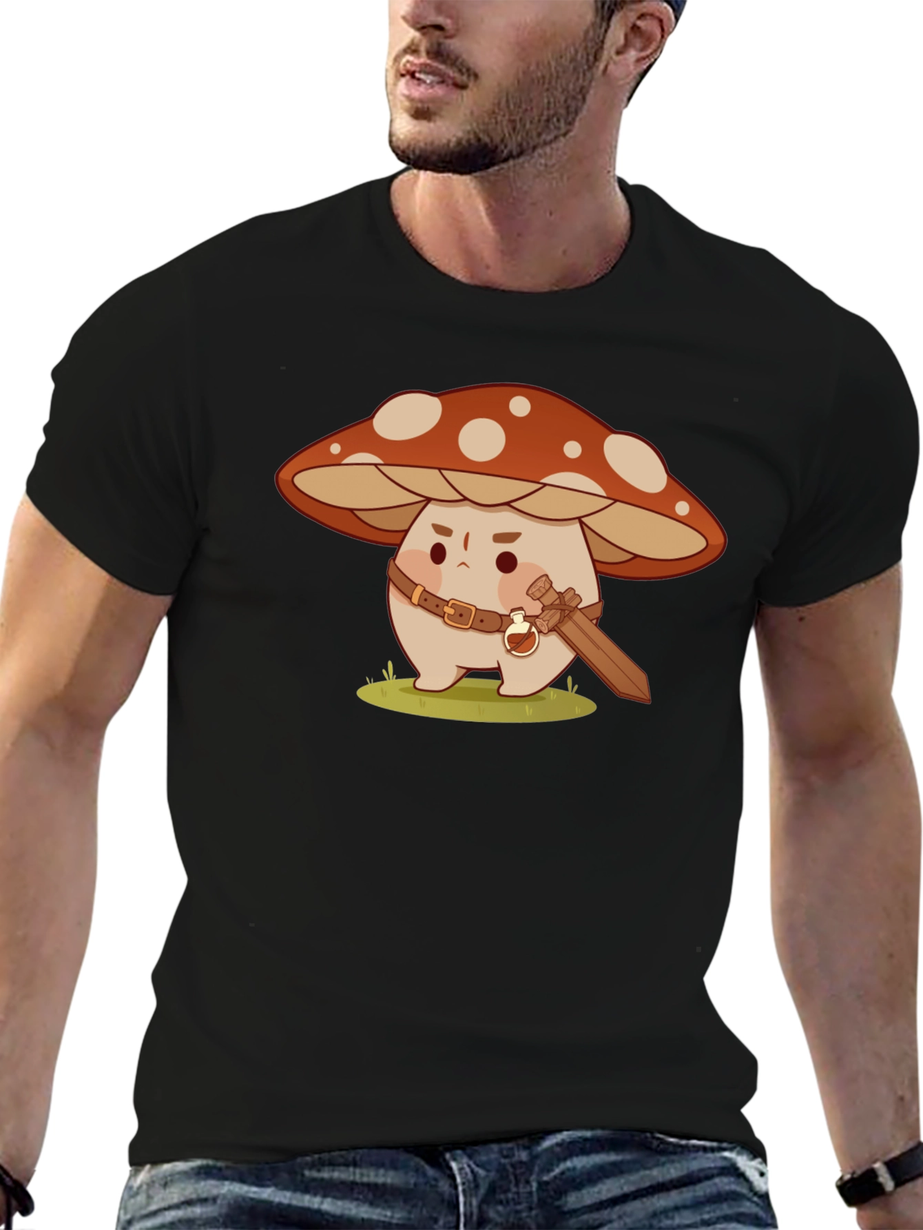 Mushroom Warrior Graphic T-Shirt