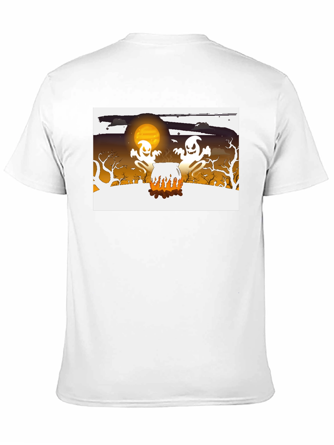 Halloween Ghost Cauldron Black T-Shirt