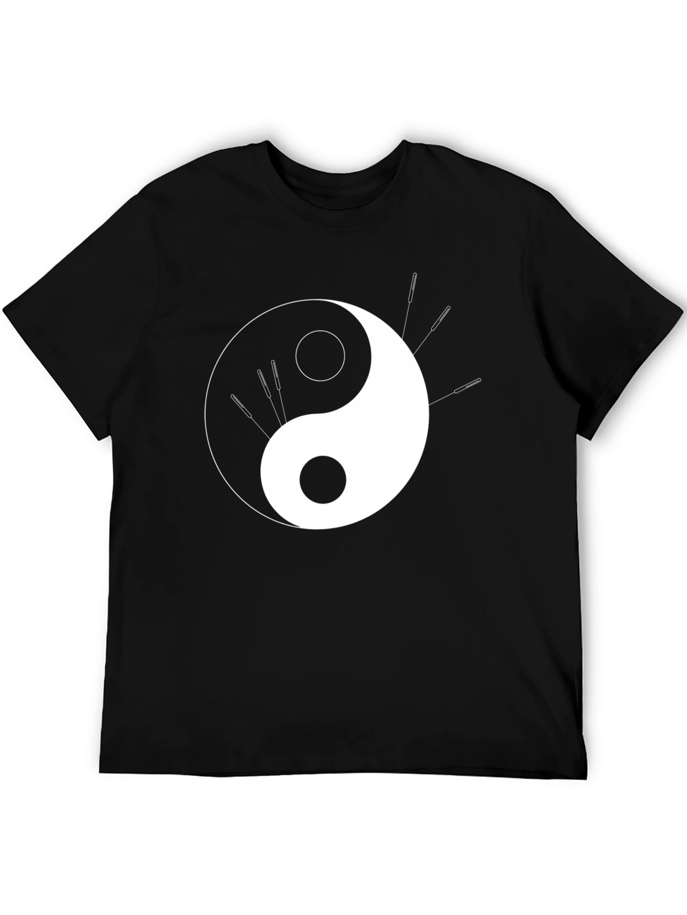 Yin Yang Acupuncture Black T-Shirt