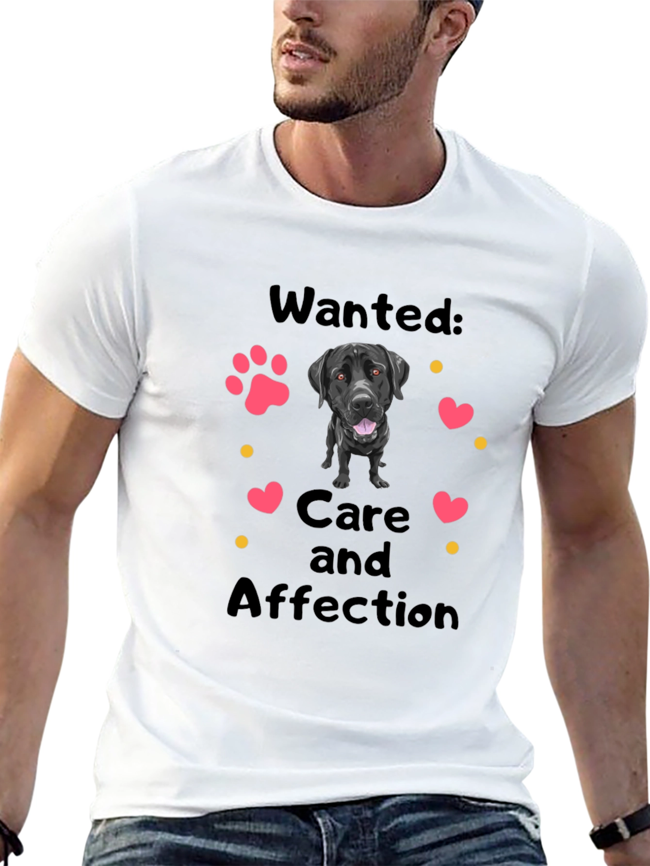 Dog Lover T-Shirt: Wanted Care & Affection