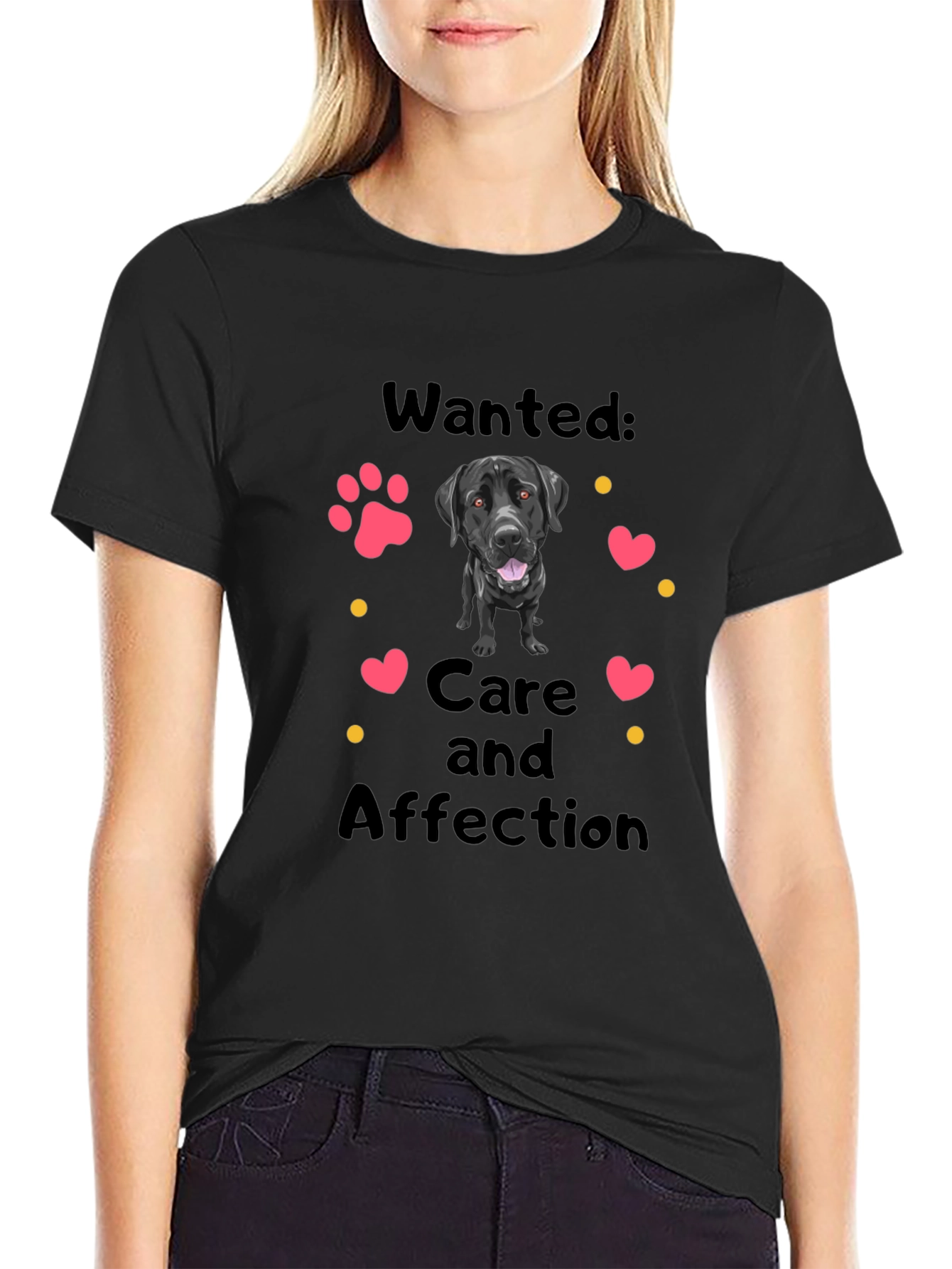 Dog Lover T-Shirt: Wanted Care & Affection