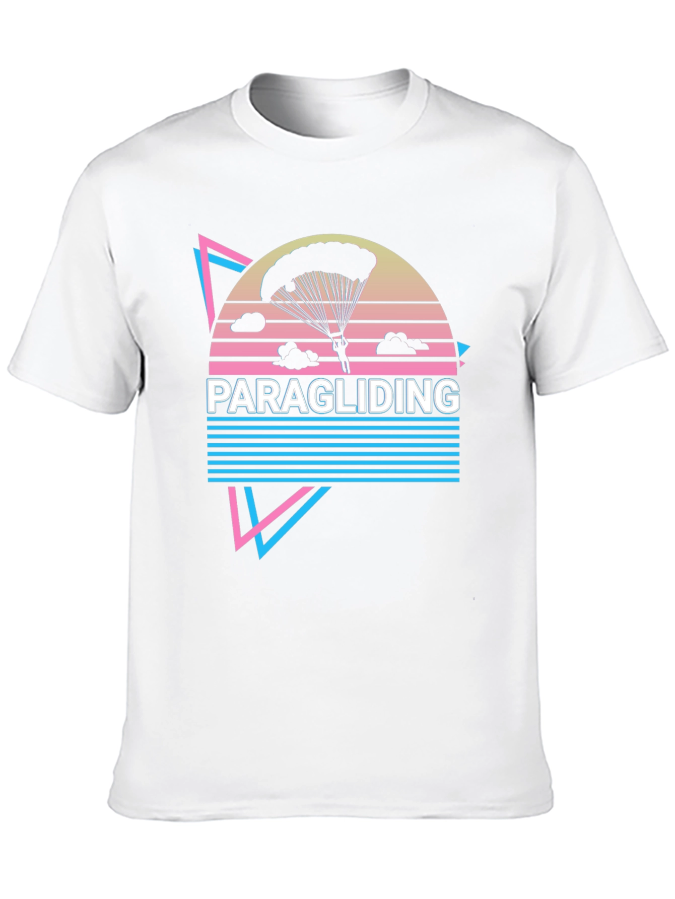 Paragliding Graphic Tee - Retro Style Adventure Shirt