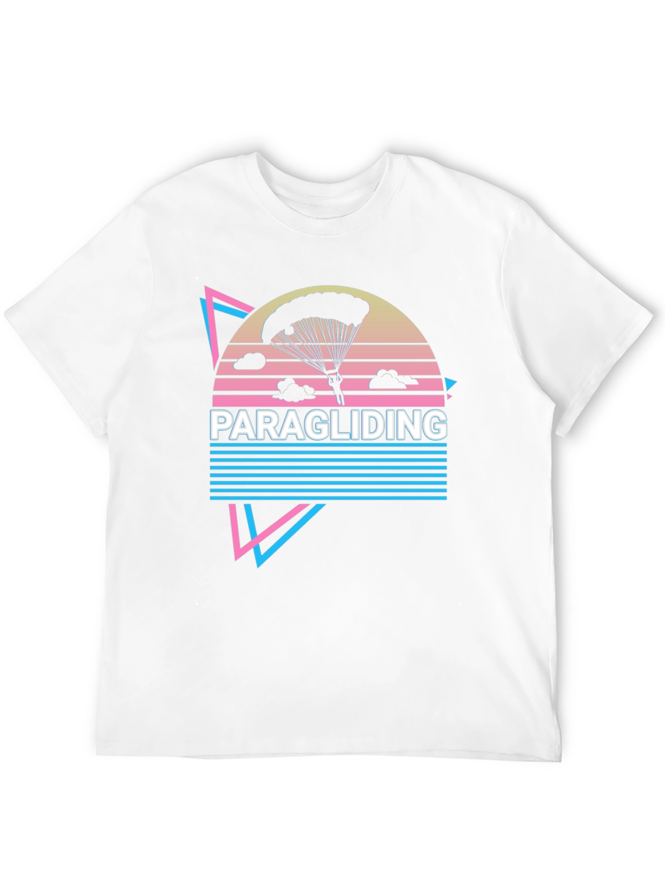Paragliding Graphic Tee - Retro Style Adventure Shirt