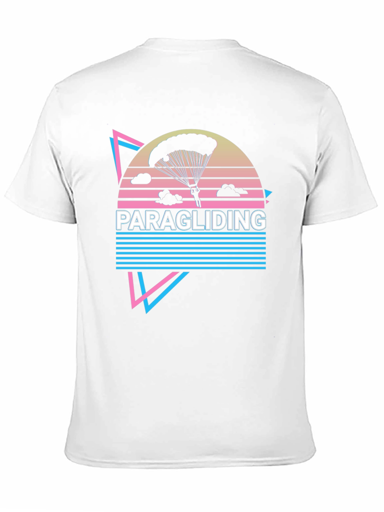 Paragliding Graphic Tee - Retro Style Adventure Shirt