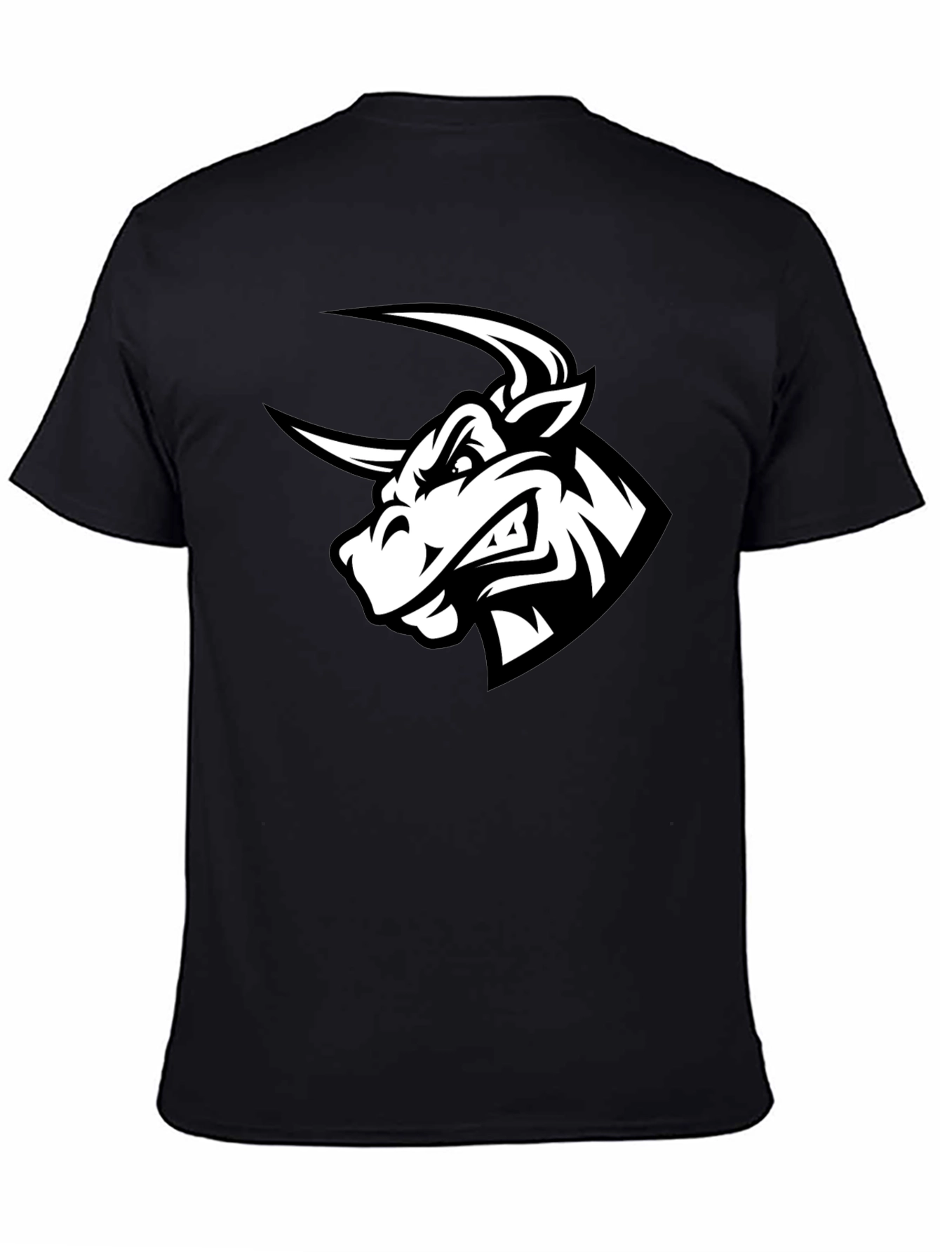 Black Bull Graphic Tee - Mens Crew Neck T-Shirt