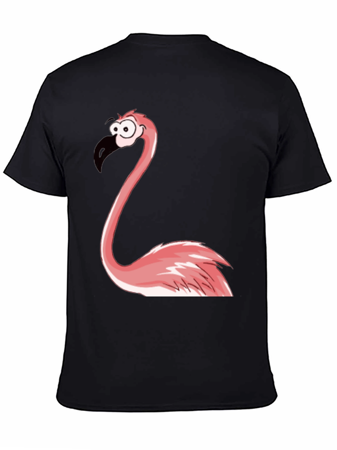 Funny Flamingo Graphic Tee - Black Casual T-Shirt