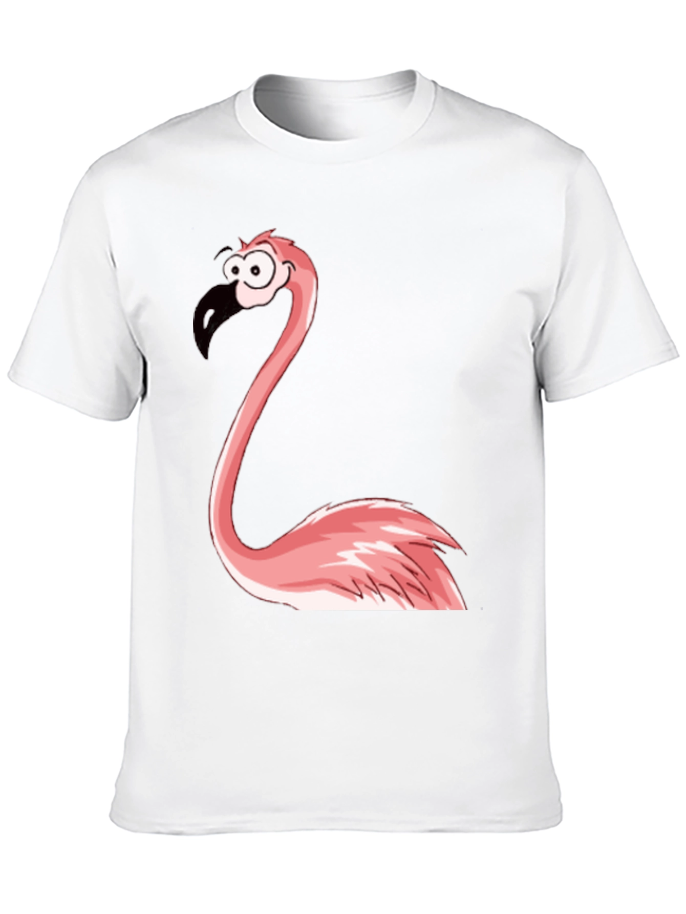 Funny Flamingo Graphic Tee - Black Casual T-Shirt