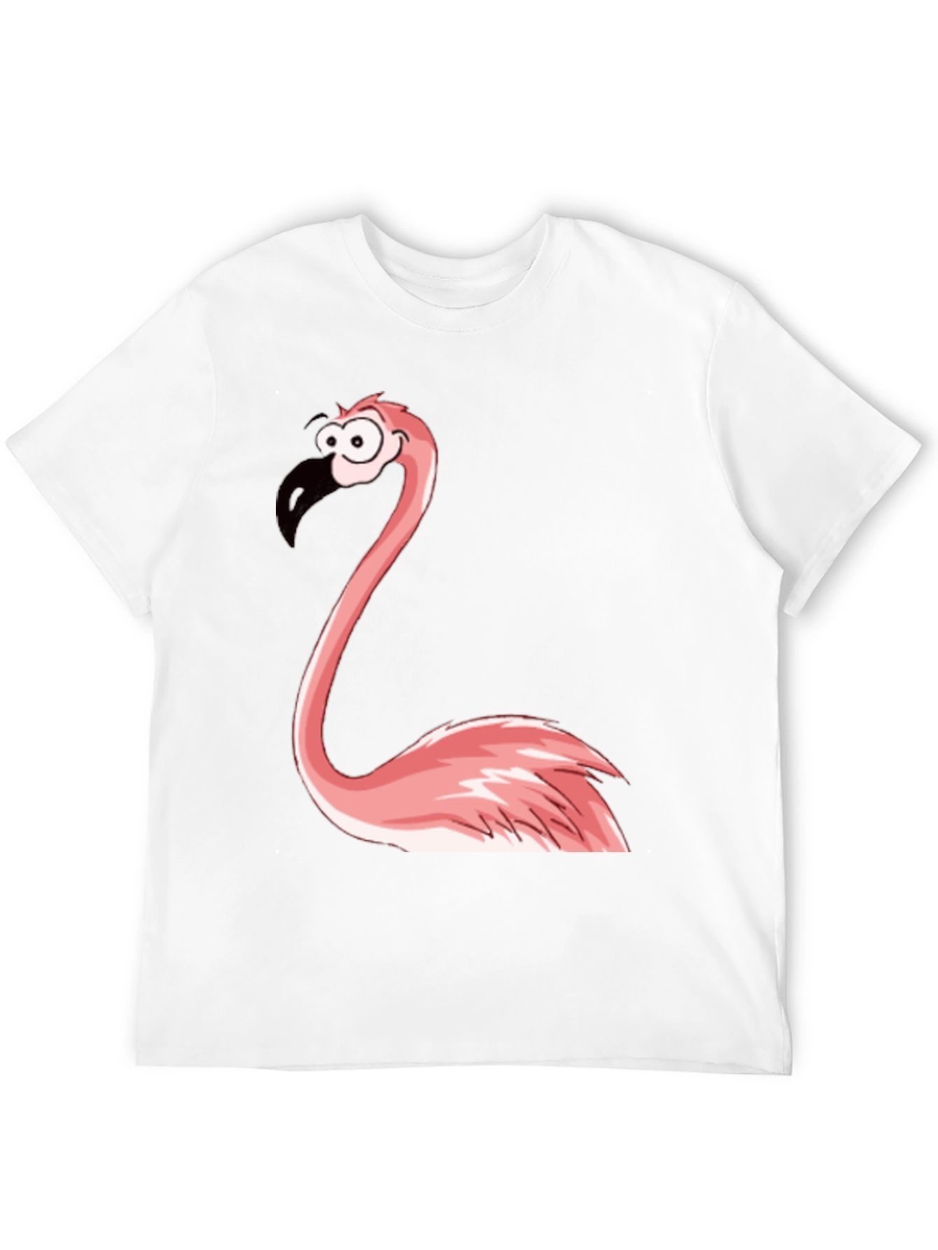 Funny Flamingo Graphic Tee - Black Casual T-Shirt
