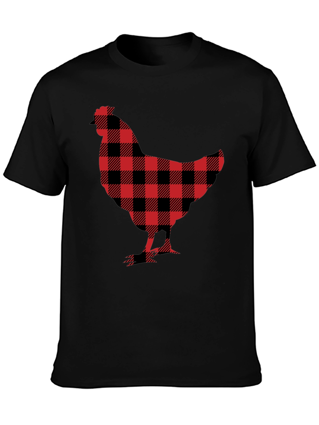 Buffalo Plaid Chicken Graphic Tee