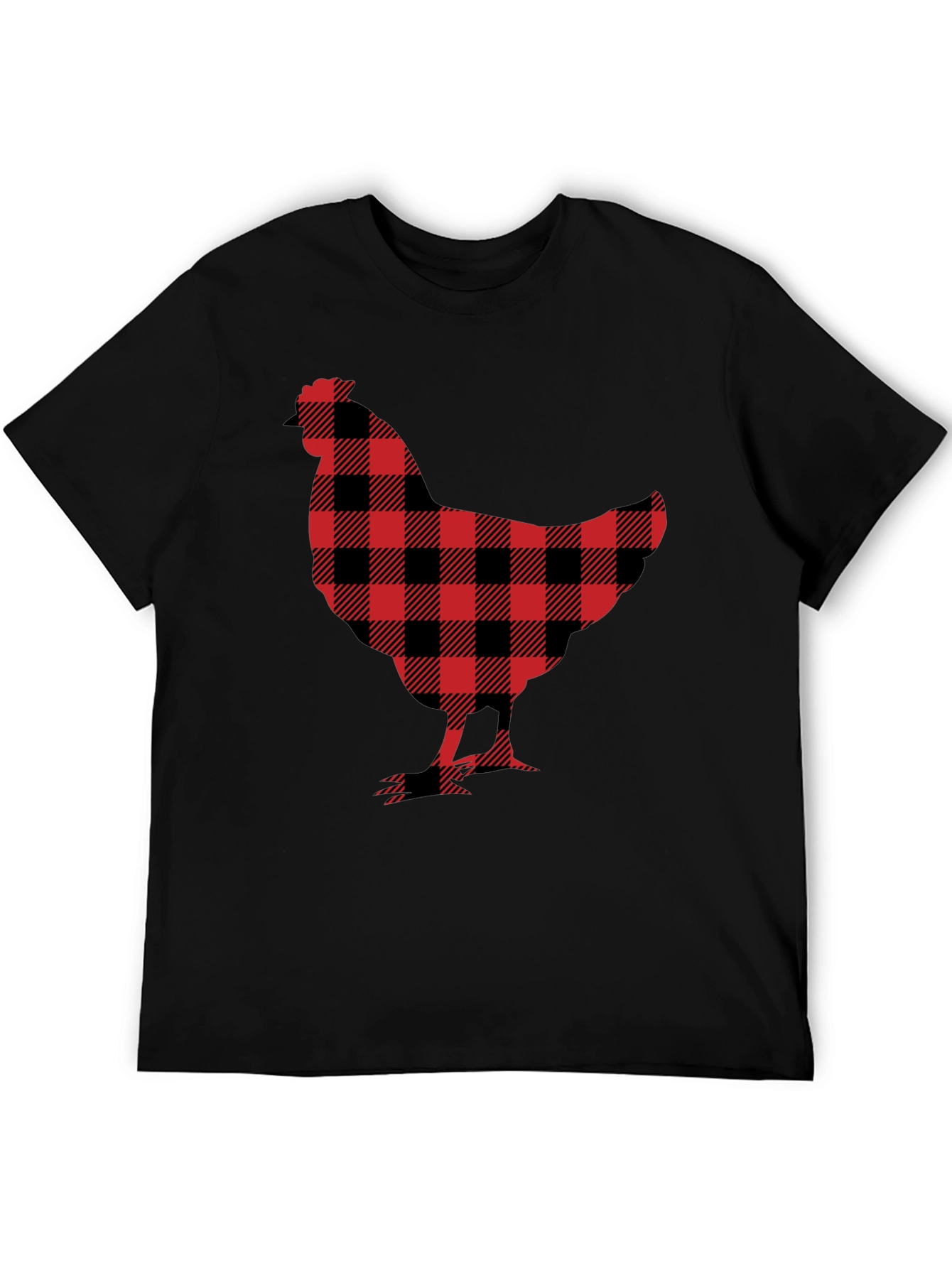 Buffalo Plaid Chicken Graphic Tee