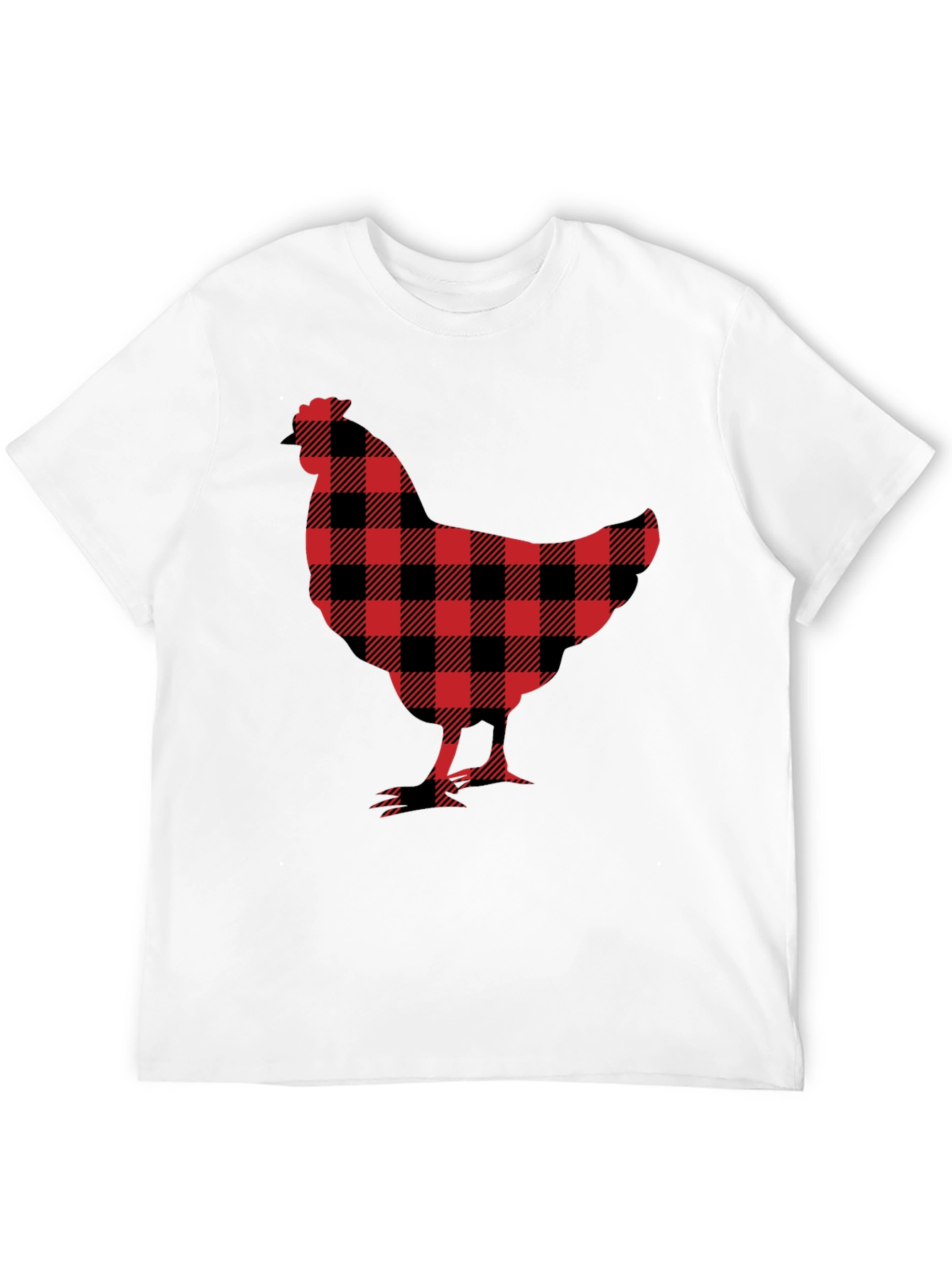 Buffalo Plaid Chicken Graphic Tee