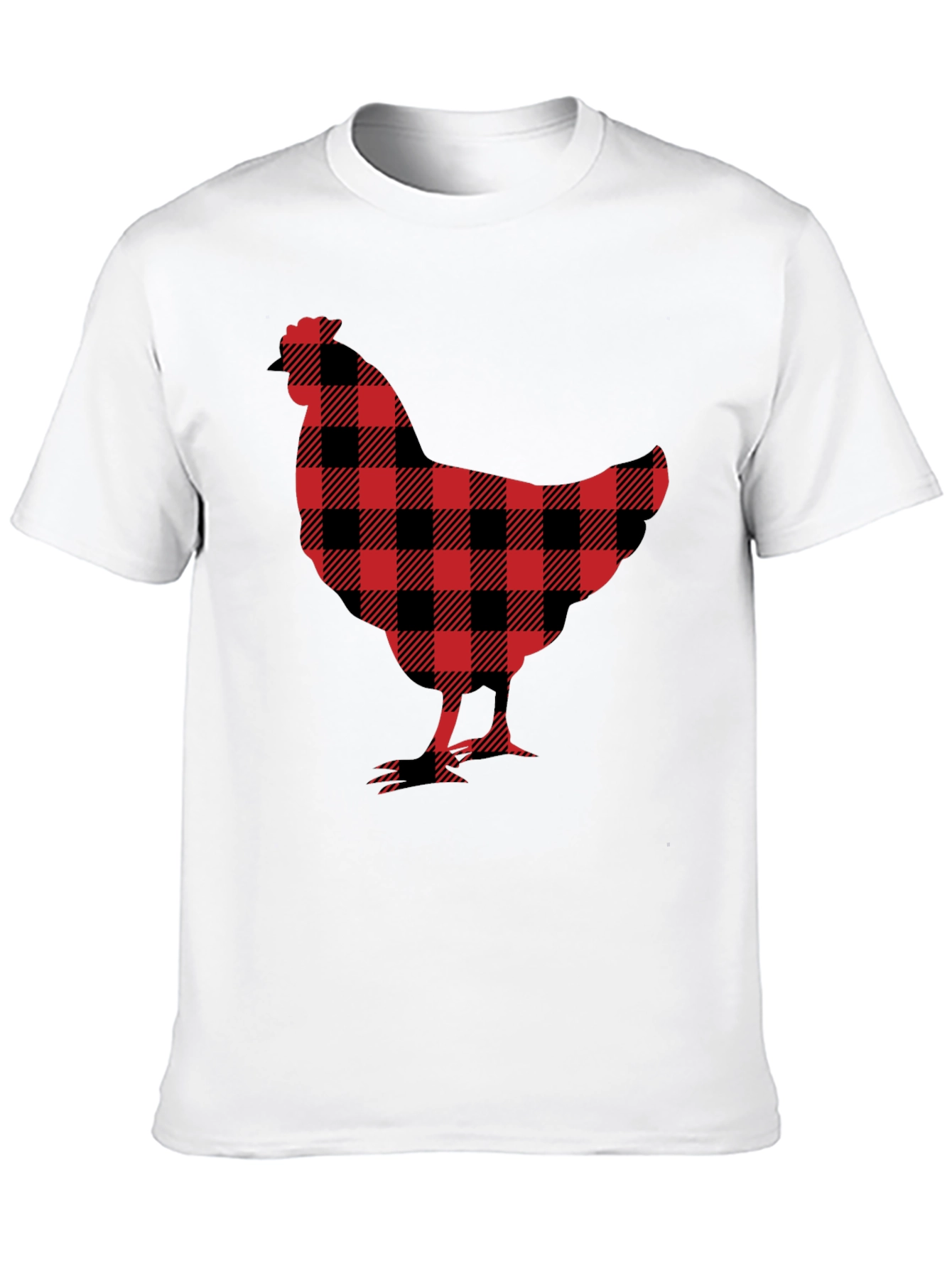 Buffalo Plaid Chicken Graphic Tee