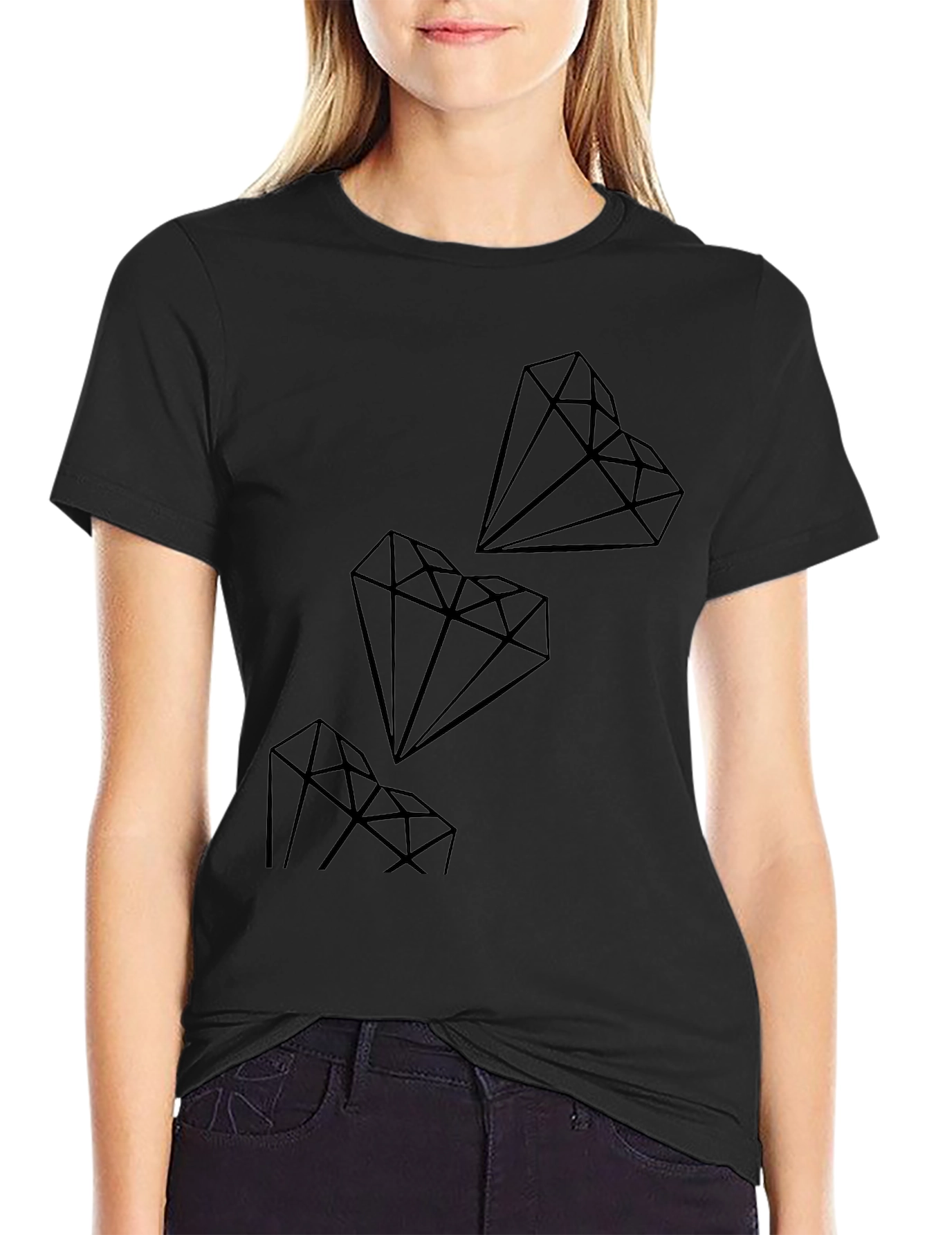 Diamond Graphic Black T-Shirt