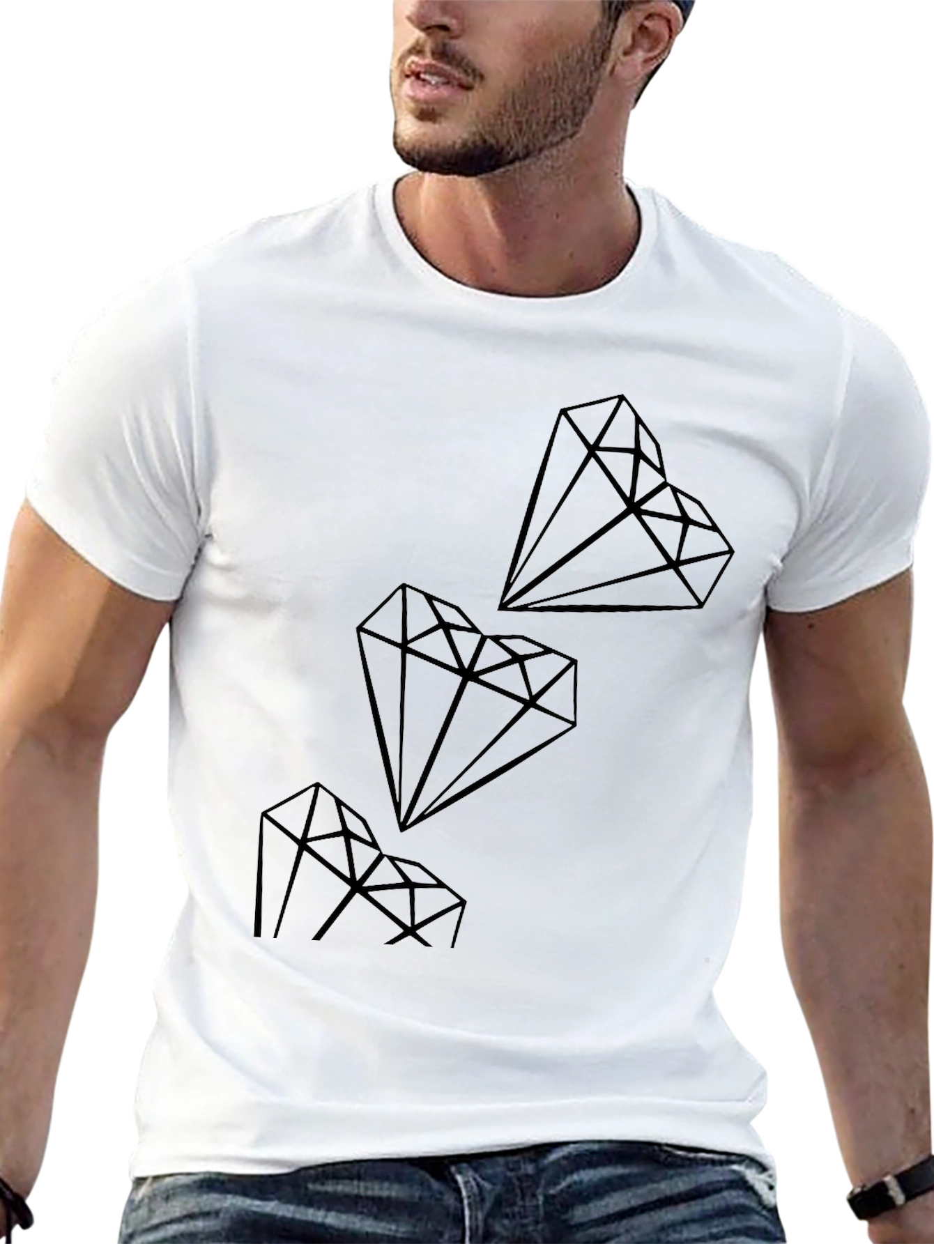Diamond Graphic Black T-Shirt