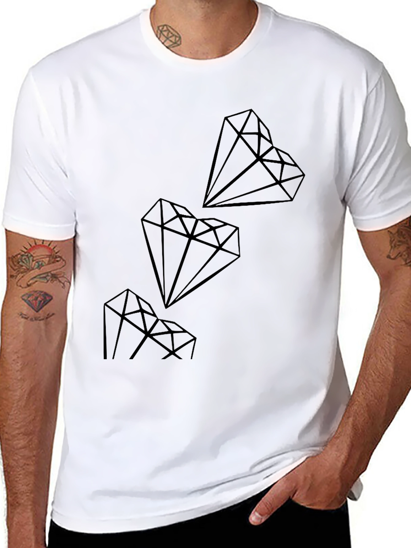 Diamond Graphic Black T-Shirt