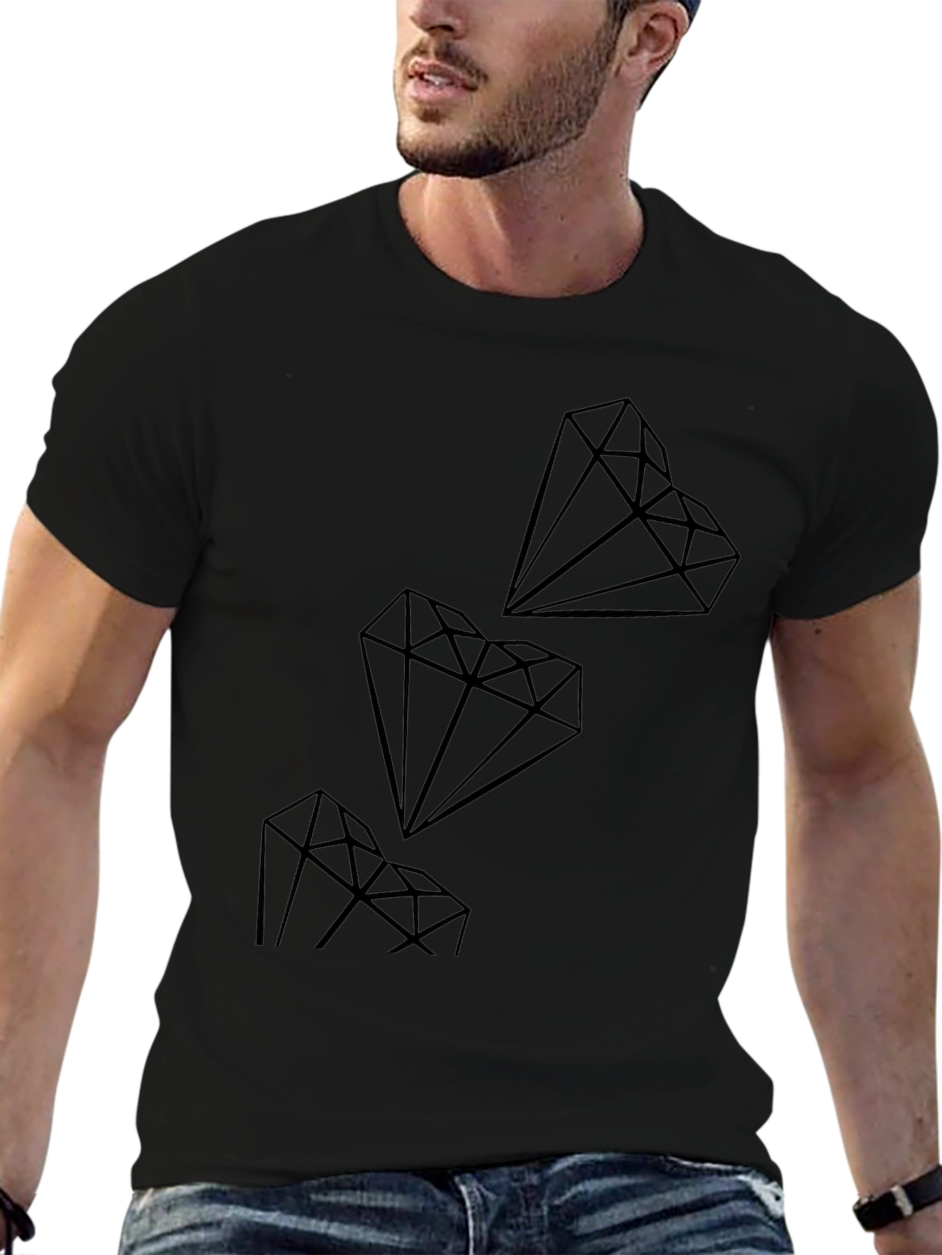 Diamond Graphic Black T-Shirt