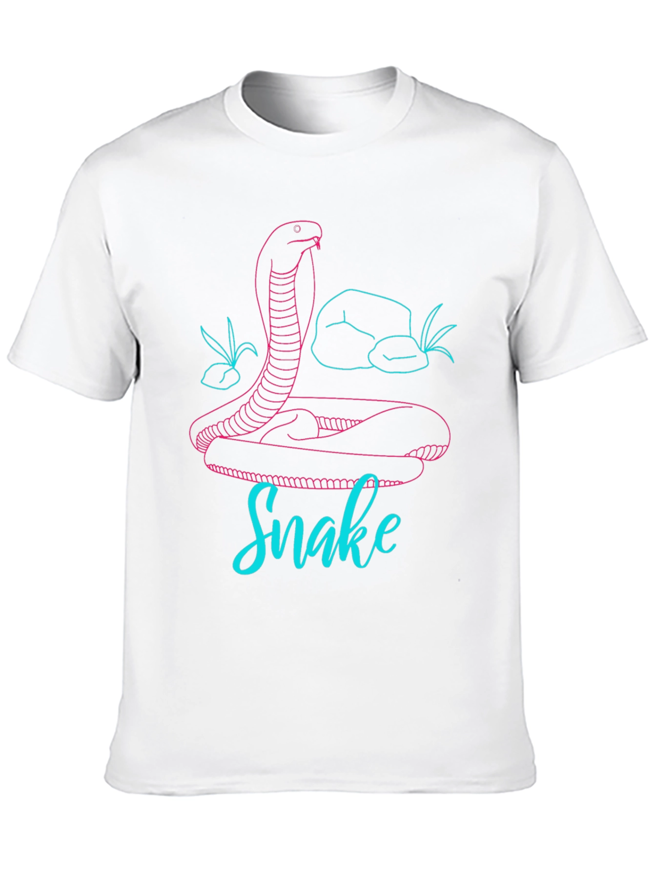 Snake Graphic Tee - Modern Line Art Design