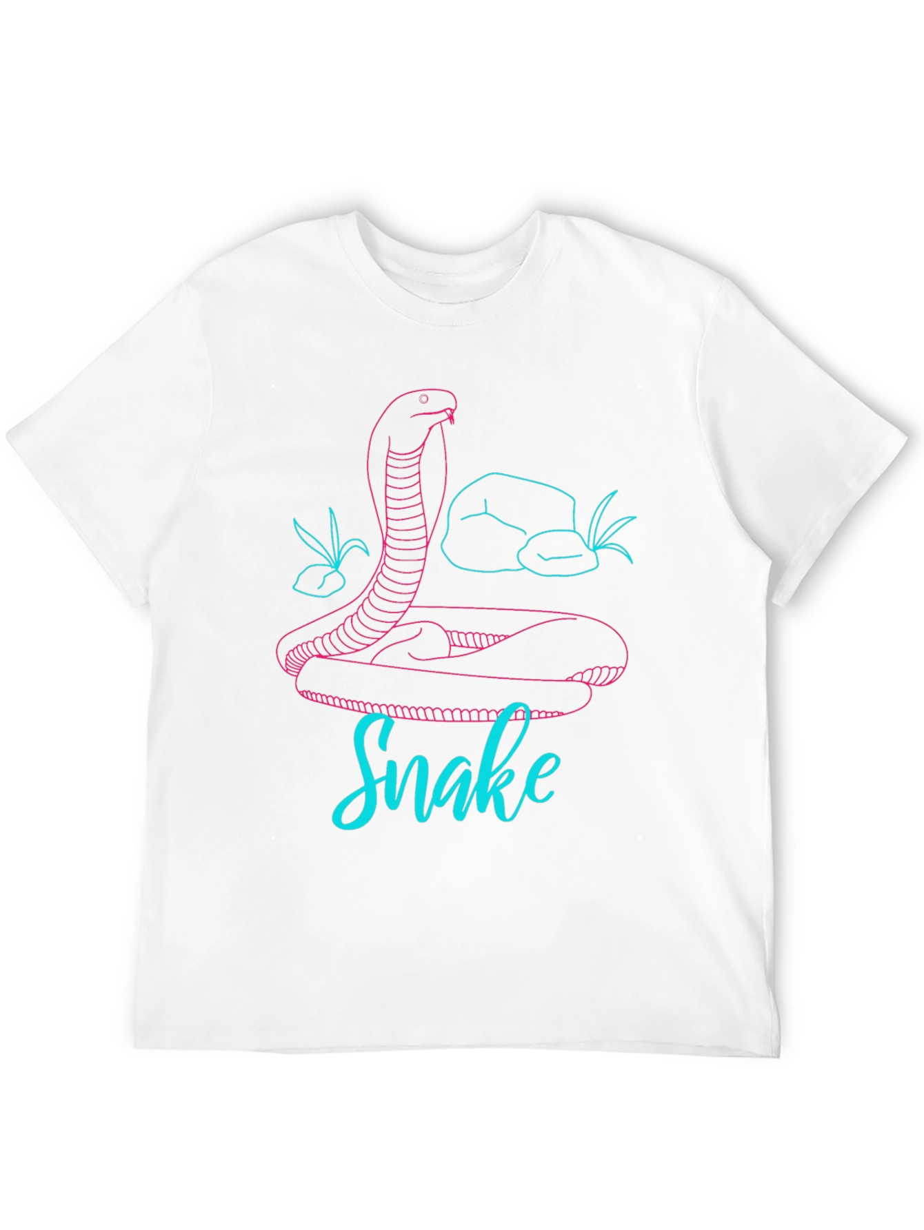 Snake Graphic Tee - Modern Line Art Design