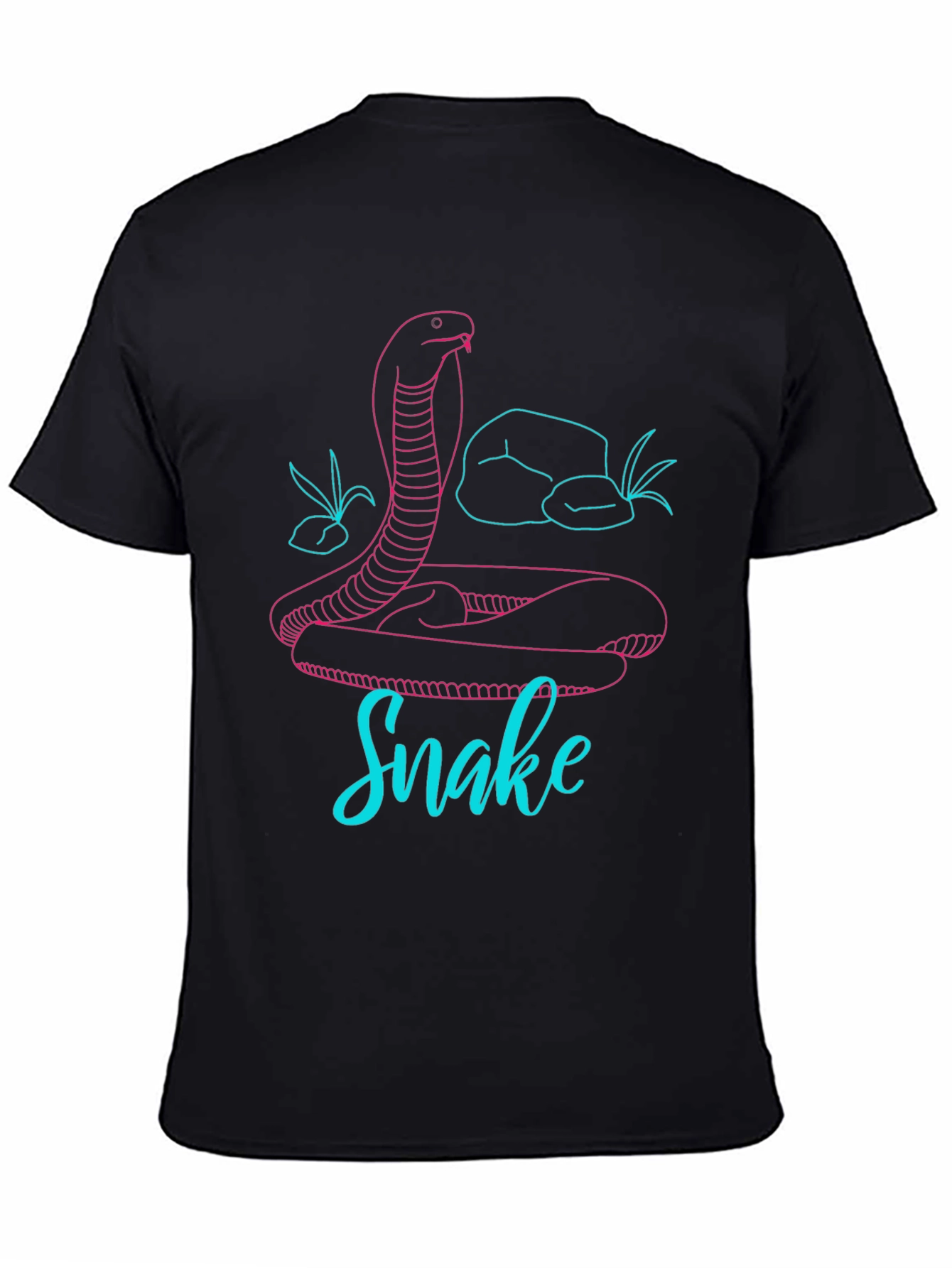 Snake Graphic Tee - Modern Line Art Design