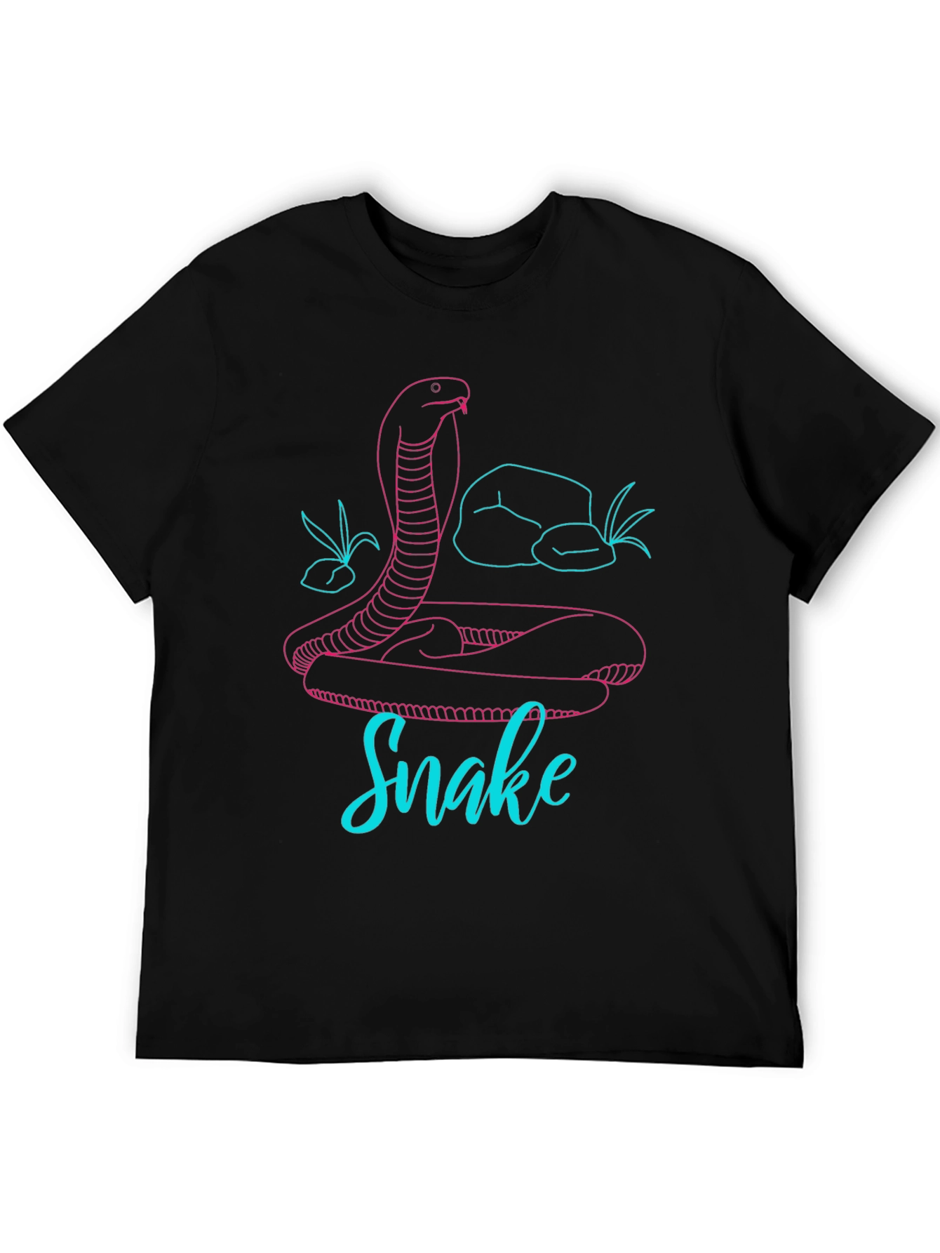 Snake Graphic Tee - Modern Line Art Design