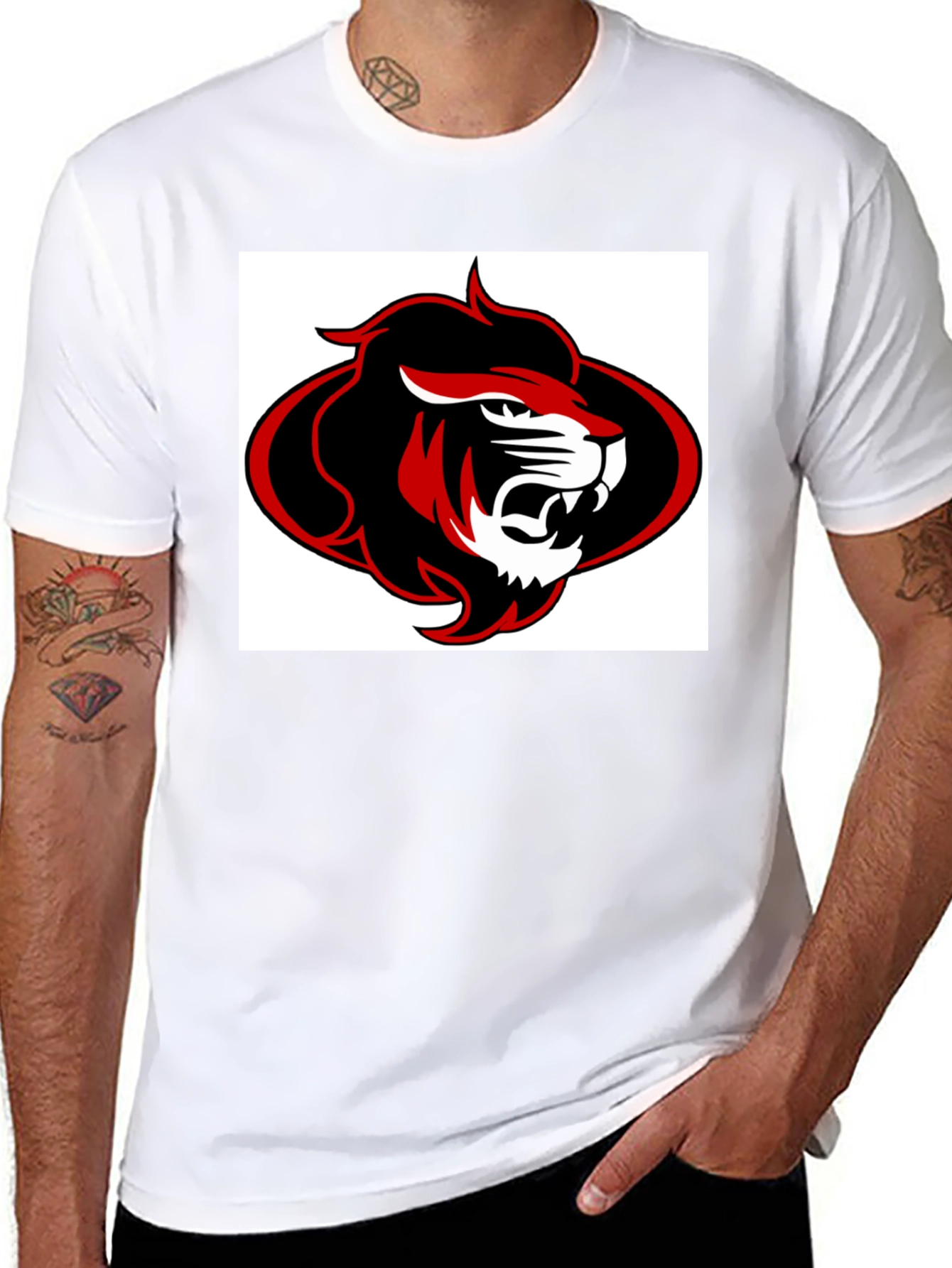 Lion Graphic Black T-Shirt