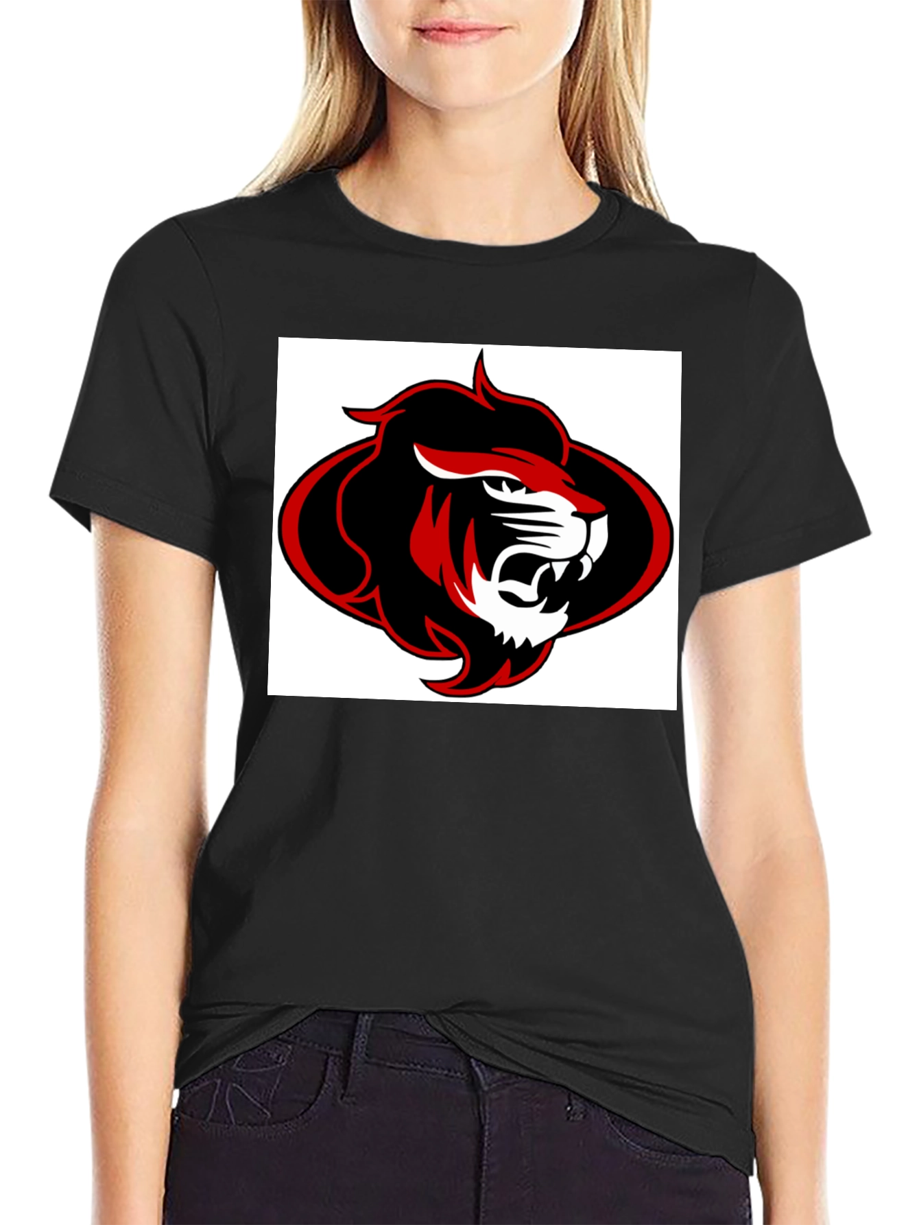 Lion Graphic Black T-Shirt