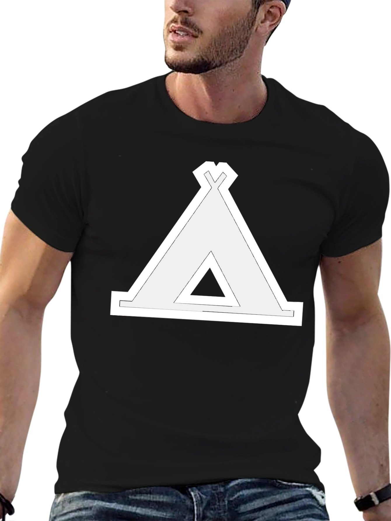 Teepee Graphic Black T-Shirt