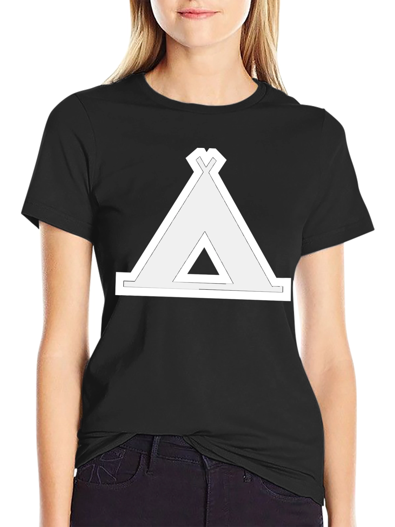 Teepee Graphic Black T-Shirt